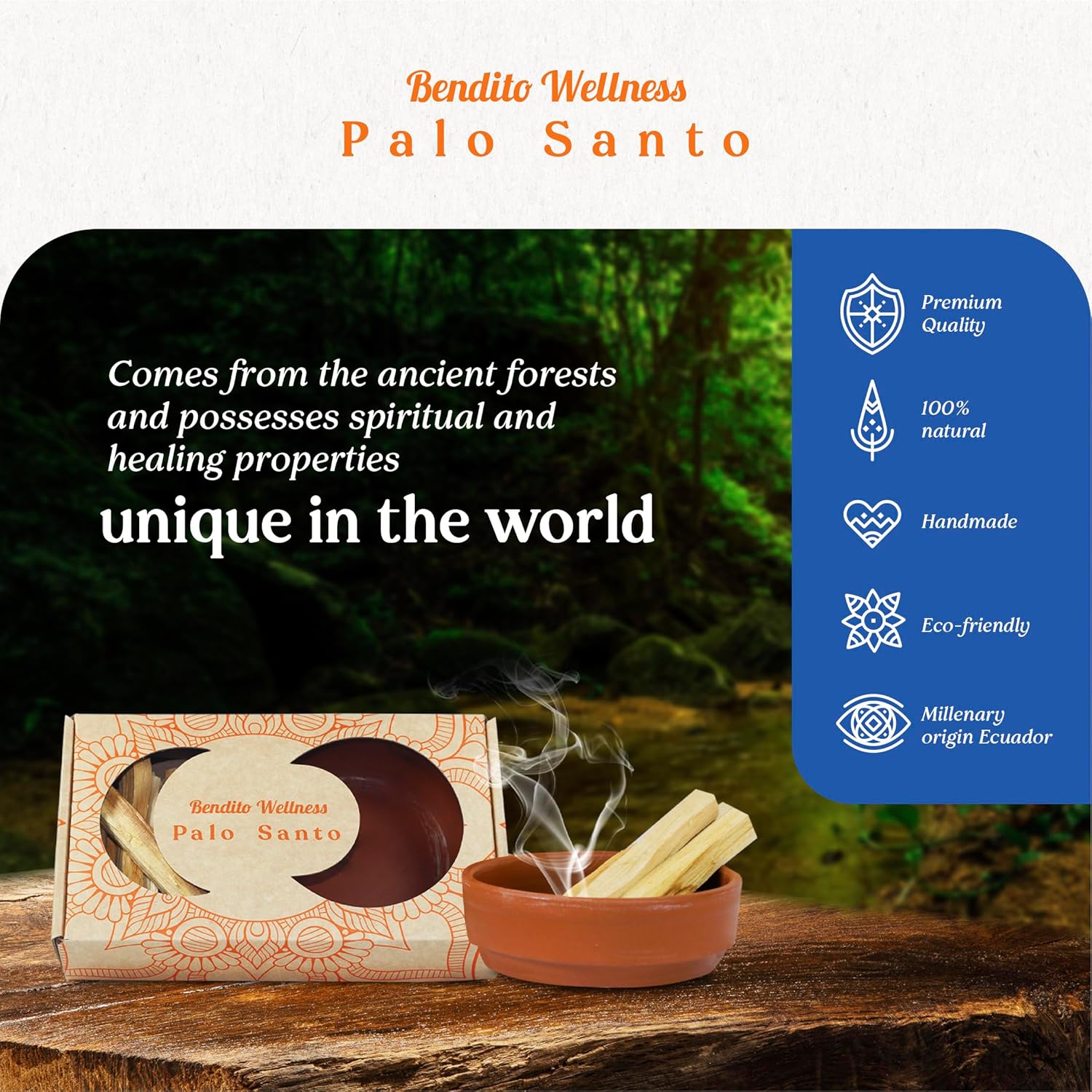 Bendito Wellness Palo Santo Sticks 20-Pack 110g