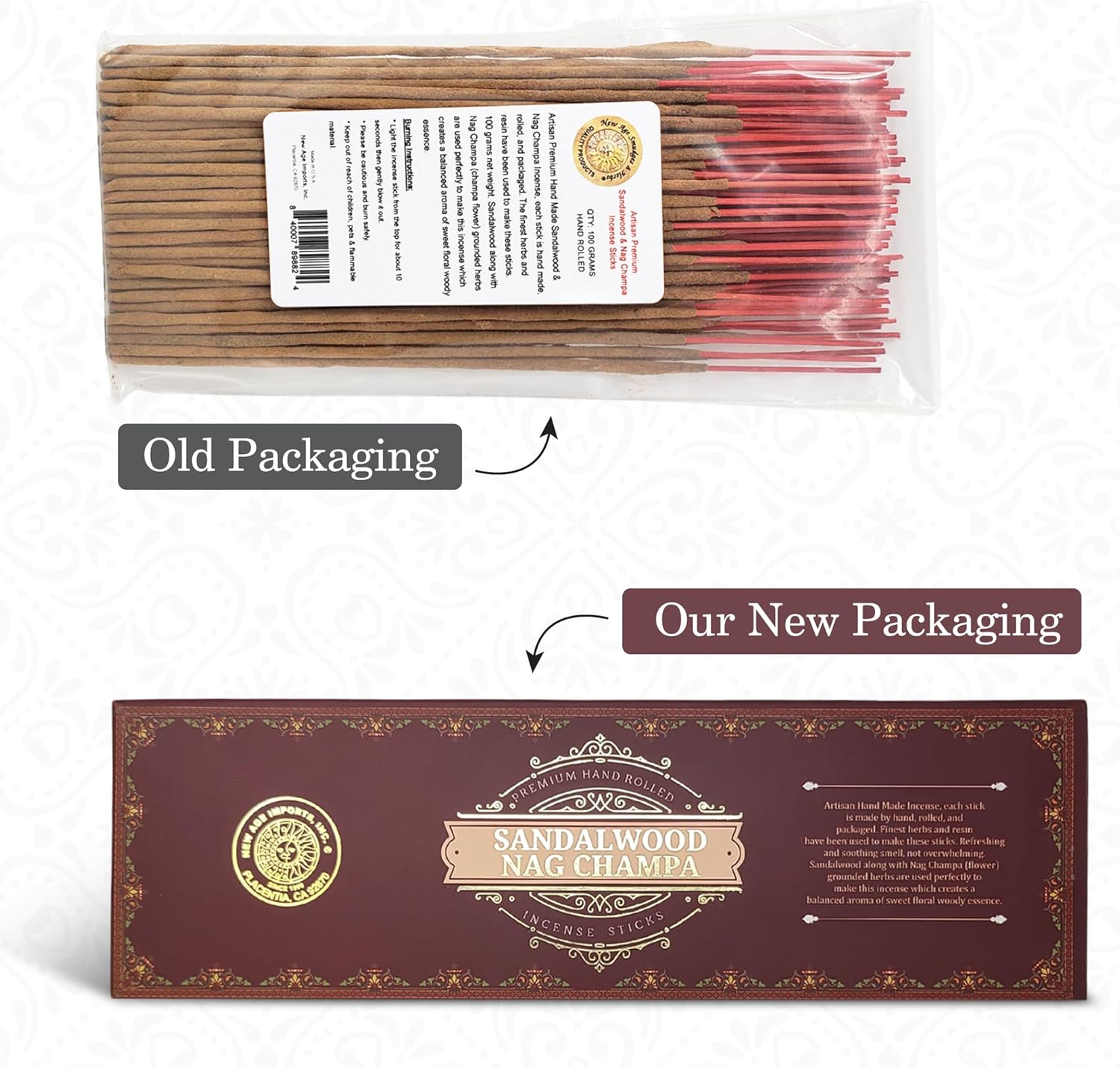 Premium Sandalwood Nag Champa Incense Sticks 90-100 pcs Pack
