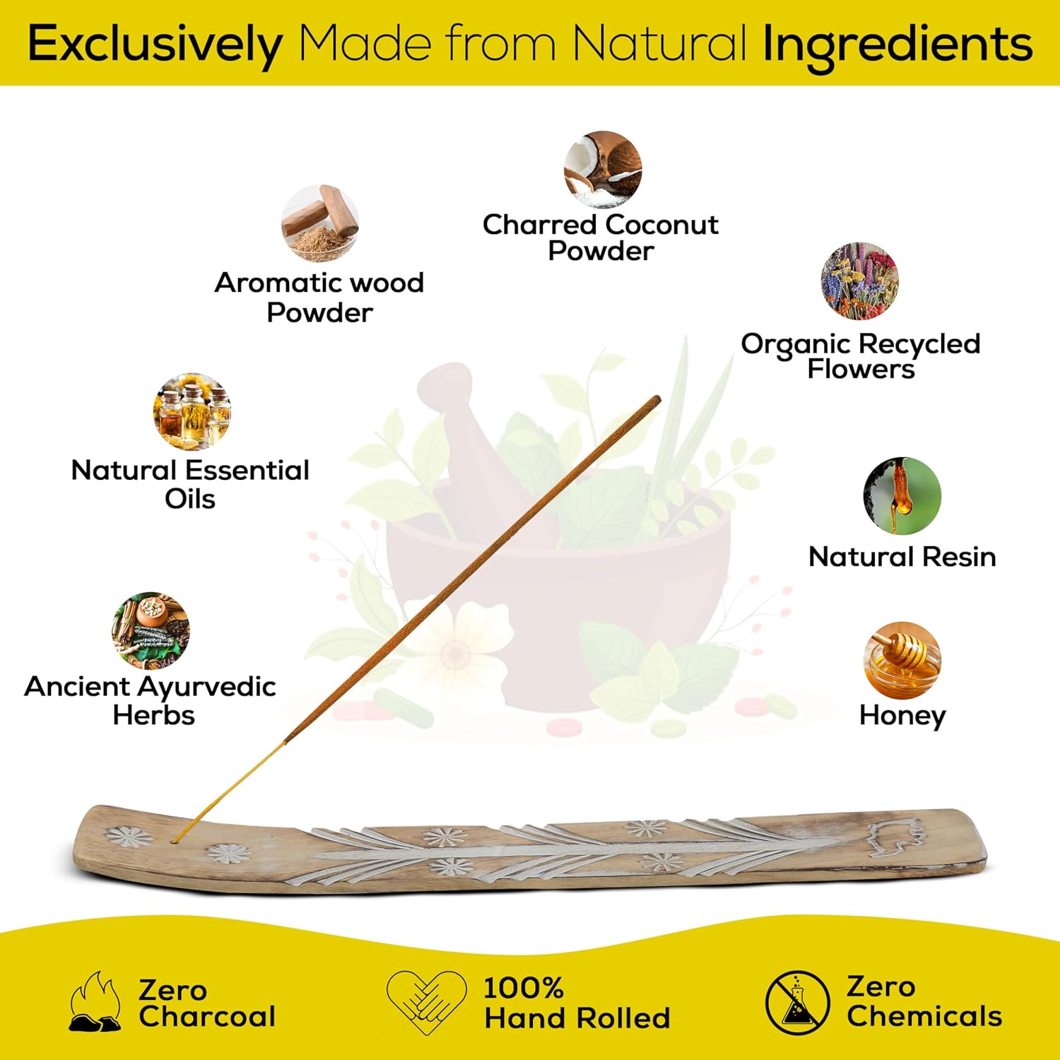 Satya Citronella Incense Sticks 15gmx12 Pack with Raajsee Holder