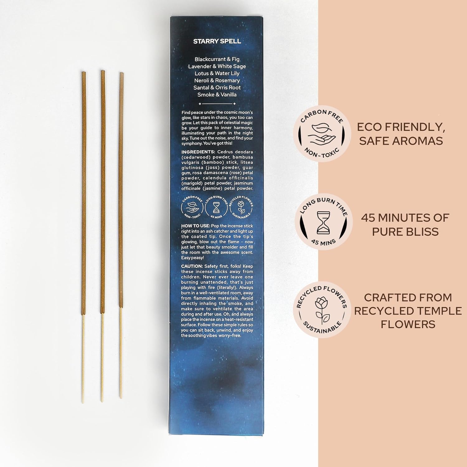 Carnatia Starry Spell Incense Sticks Set of 6