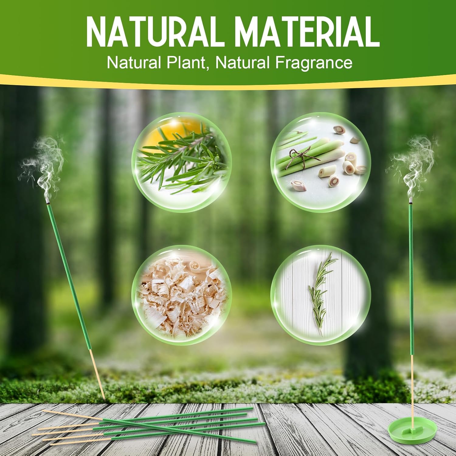 Qualirey 90 Pcs Citronella Incense Sticks for Outdoor Use