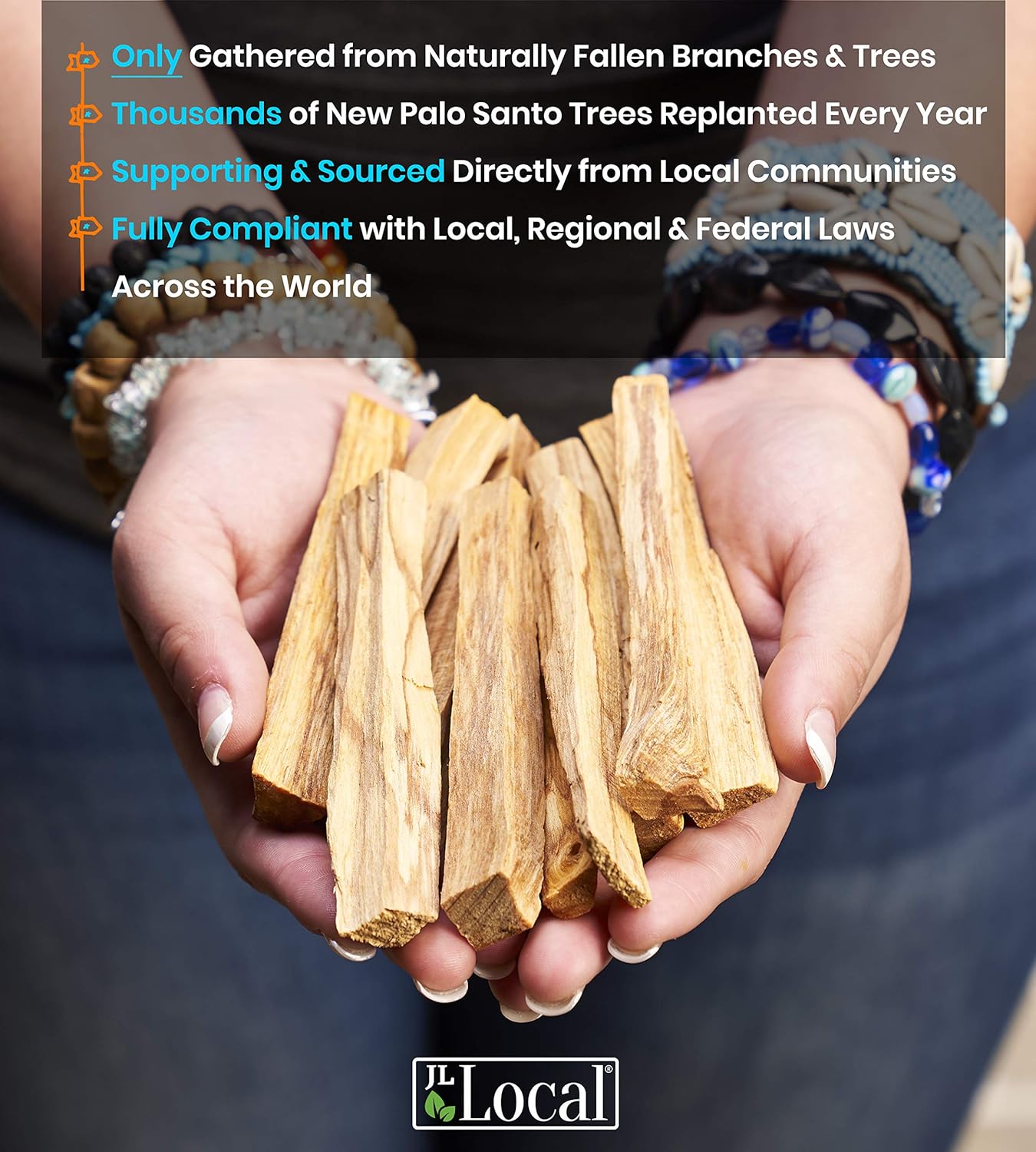 Premium Palo Santo Smudge Sticks 1 lb - Sustainable Organic from Peru
