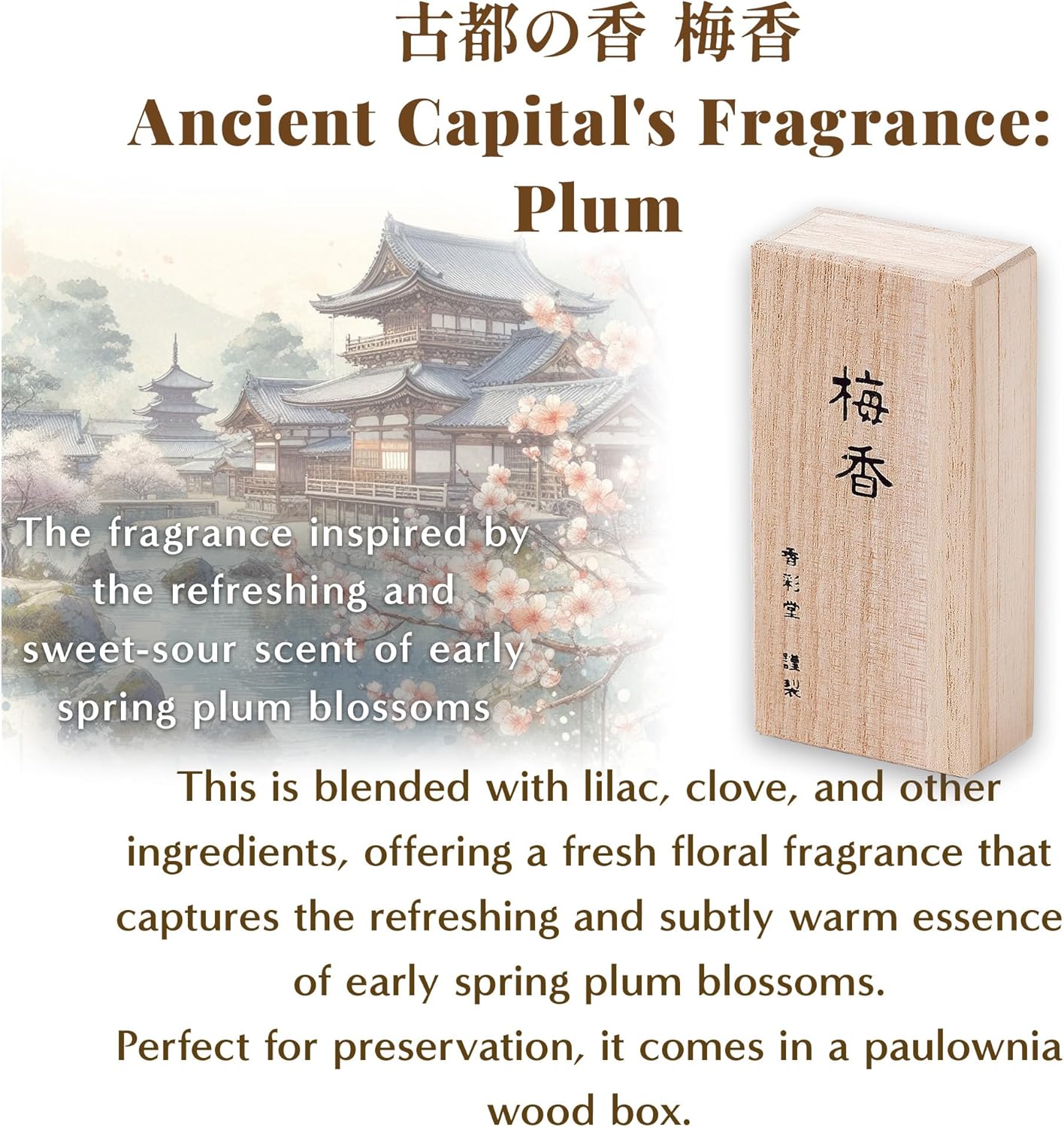 Hasegawa Japanese Smokeless Spring Plum Blossom Incense - 30 Sticks