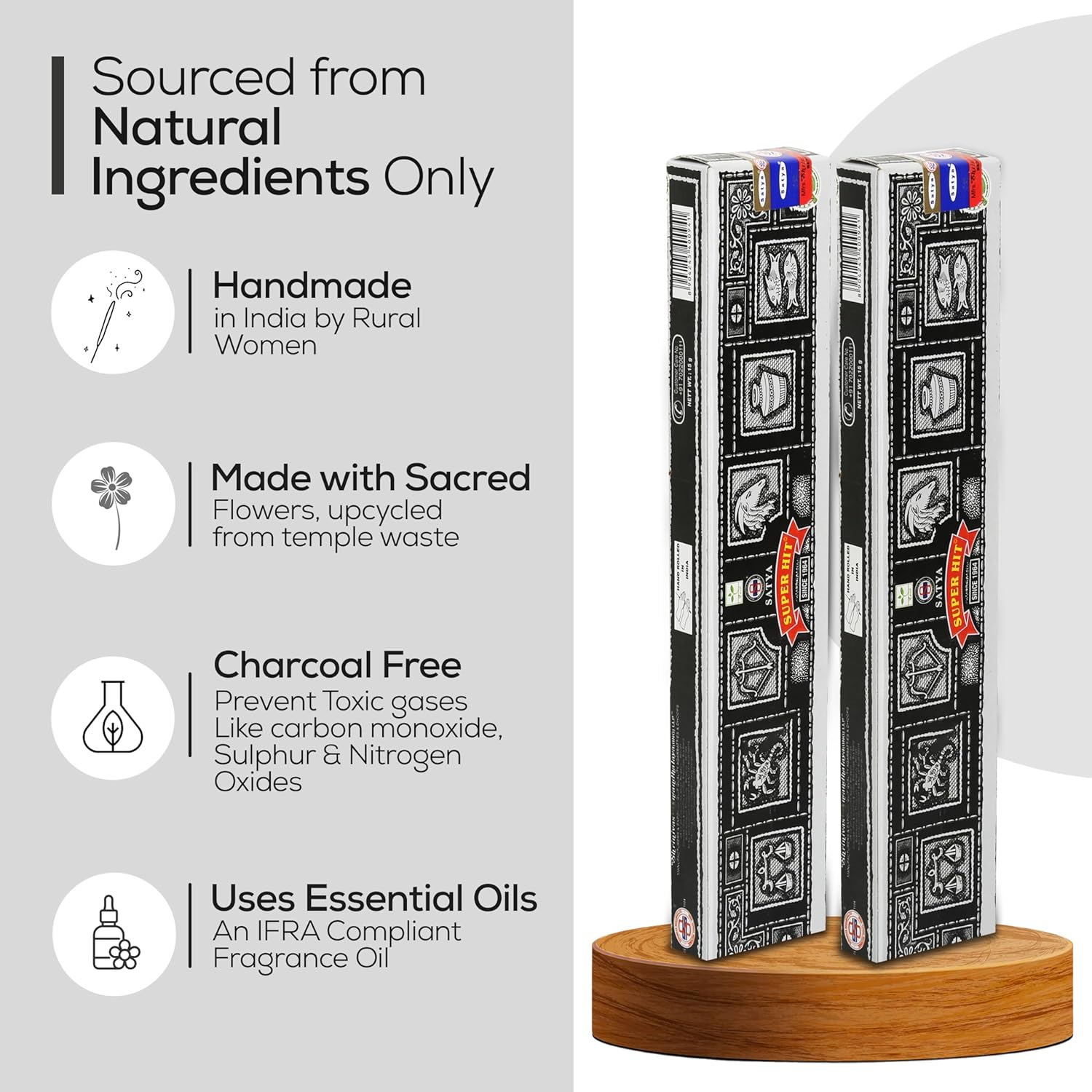 Satya Super Hit Incense Sticks 15gmx12 with Raajsee Holder