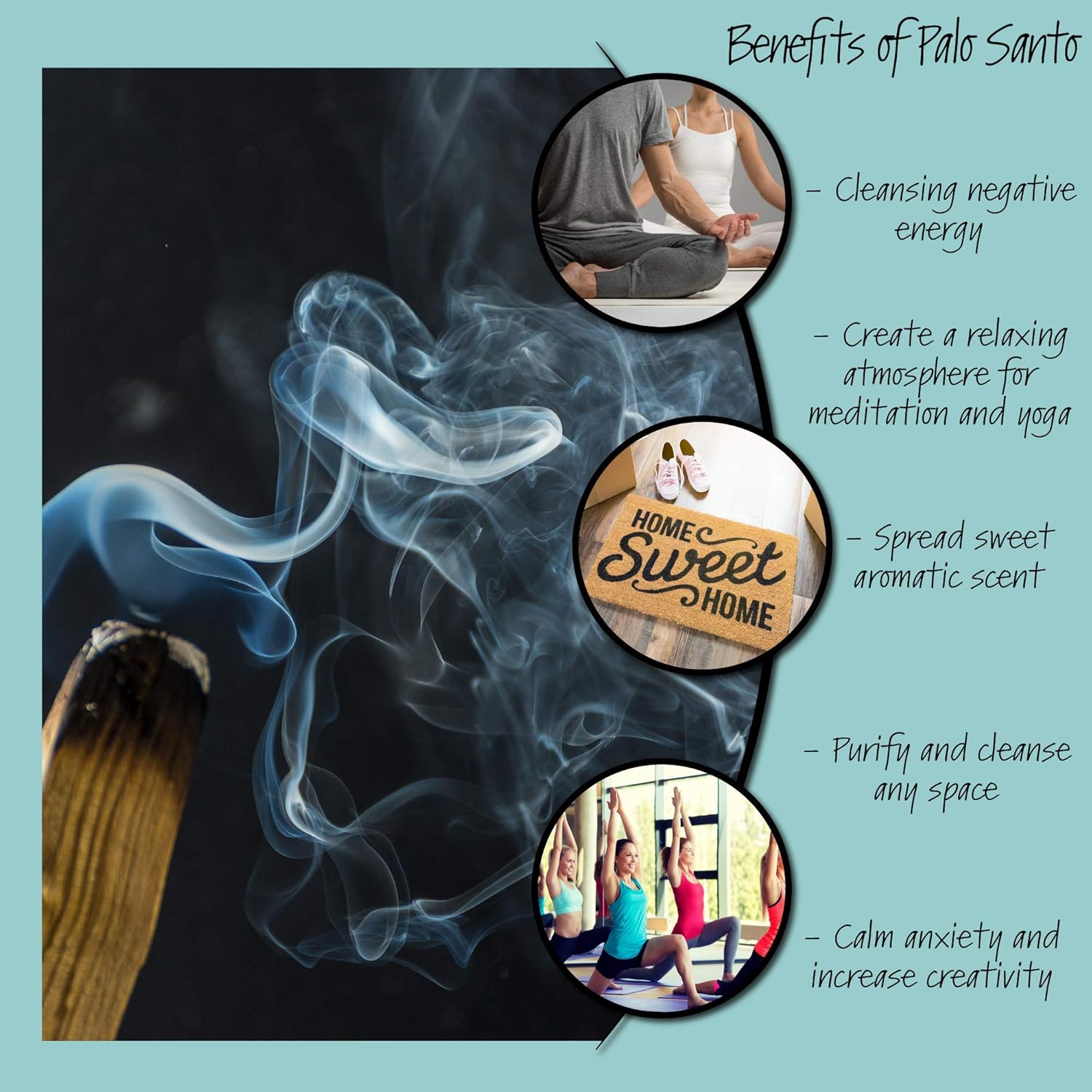 HIPFREE Palo Santo Sticks 12-Pack Holy Wood for Cleansing