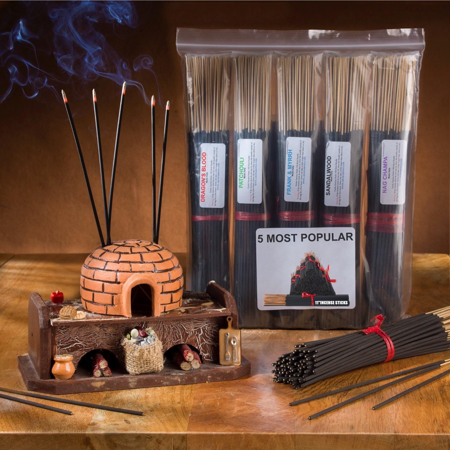 Aroma Depot Relax Vibes 11 Inch Incense Sticks Variety Set 500 Pack