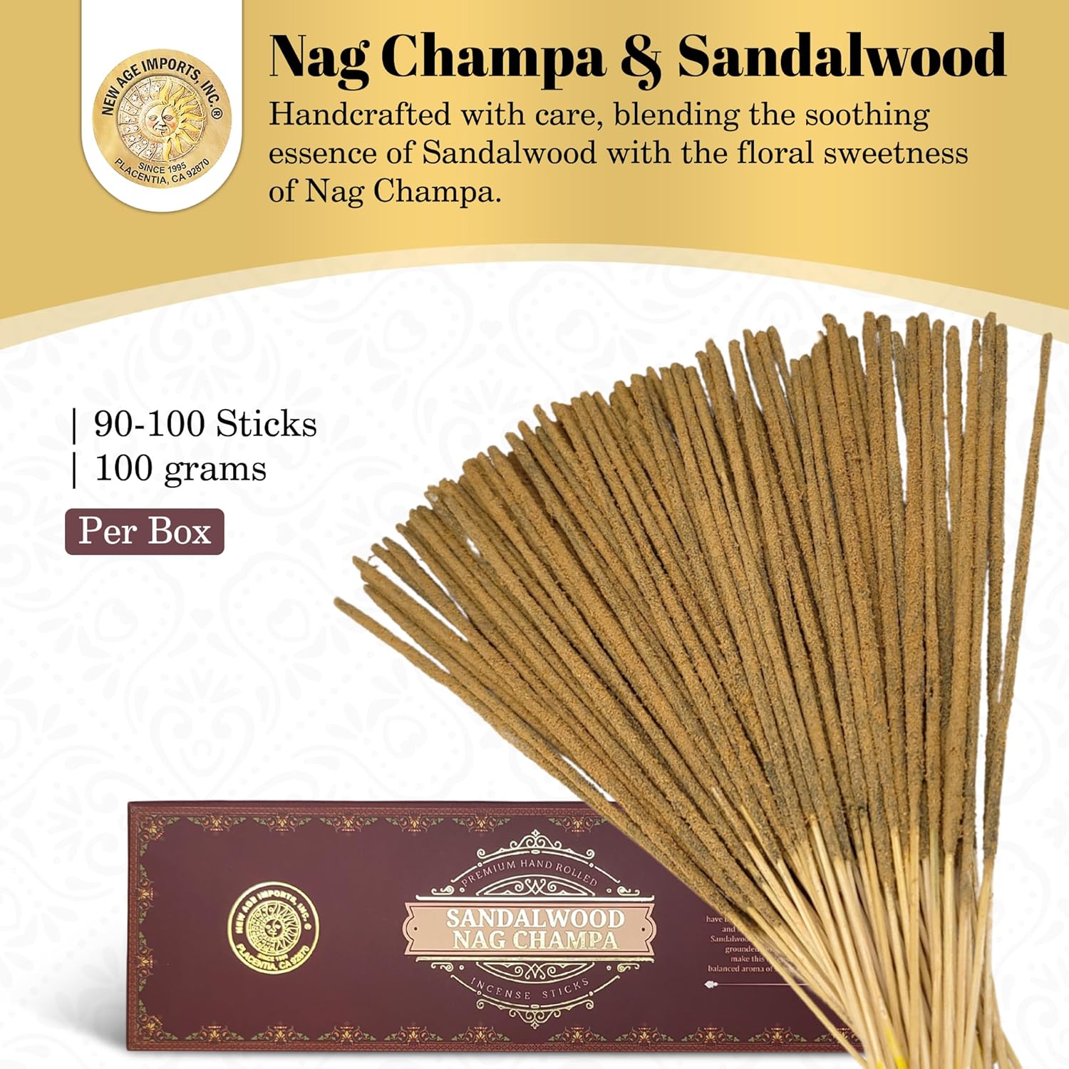 Premium Sandalwood Nag Champa Incense Sticks 90-100 pcs Pack