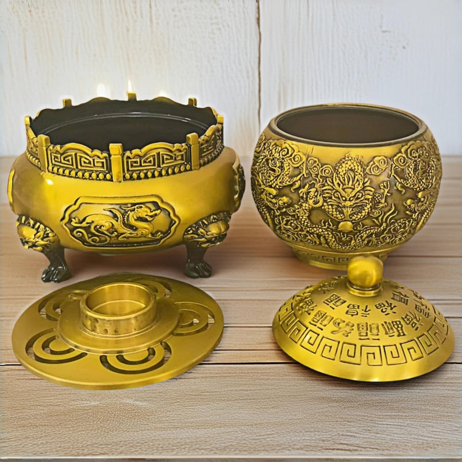Spinning Brass Incense Burner with 360 Degree Rotation