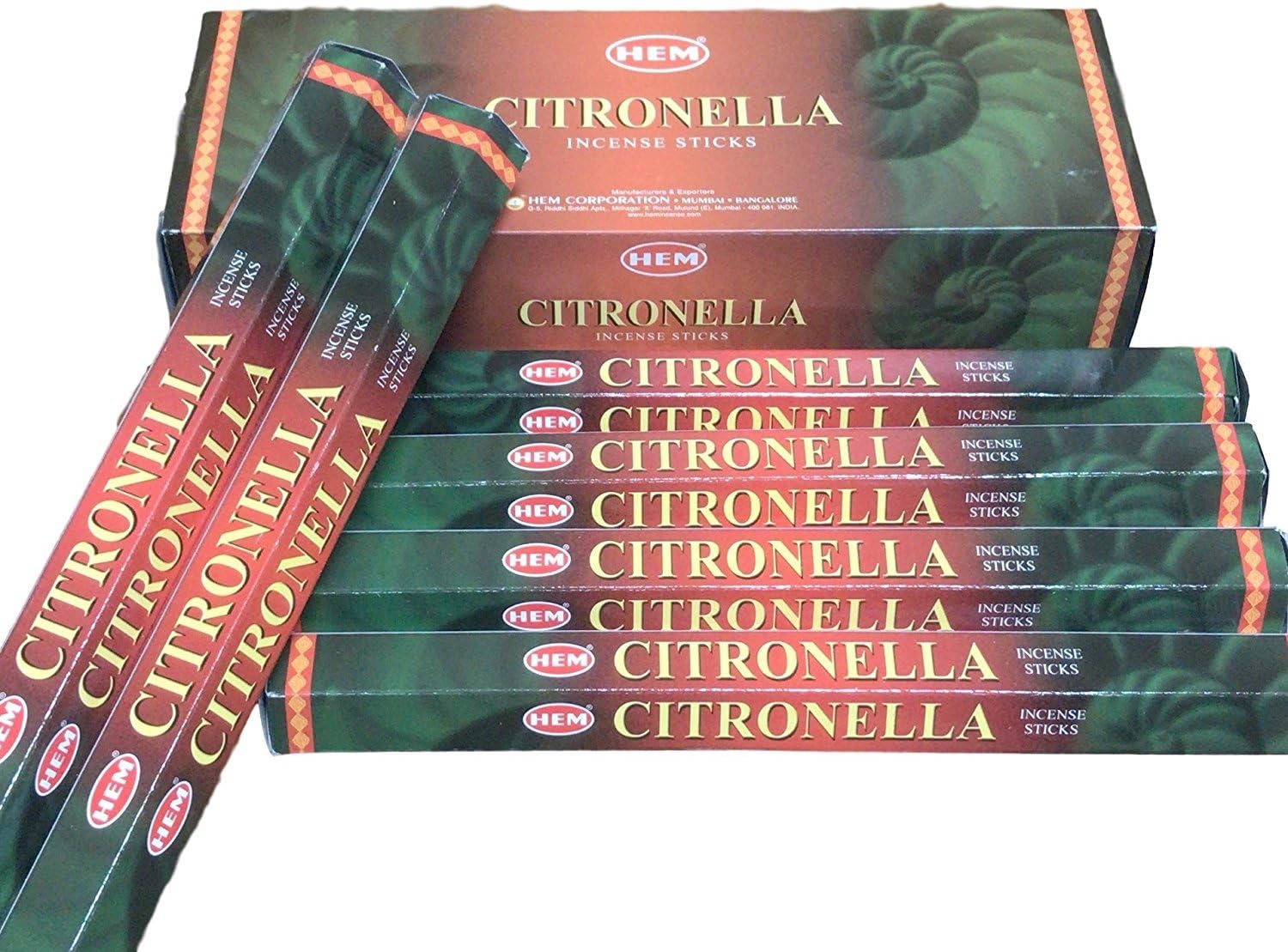 Citronella Incense Box of Six 20 Stick Tubes