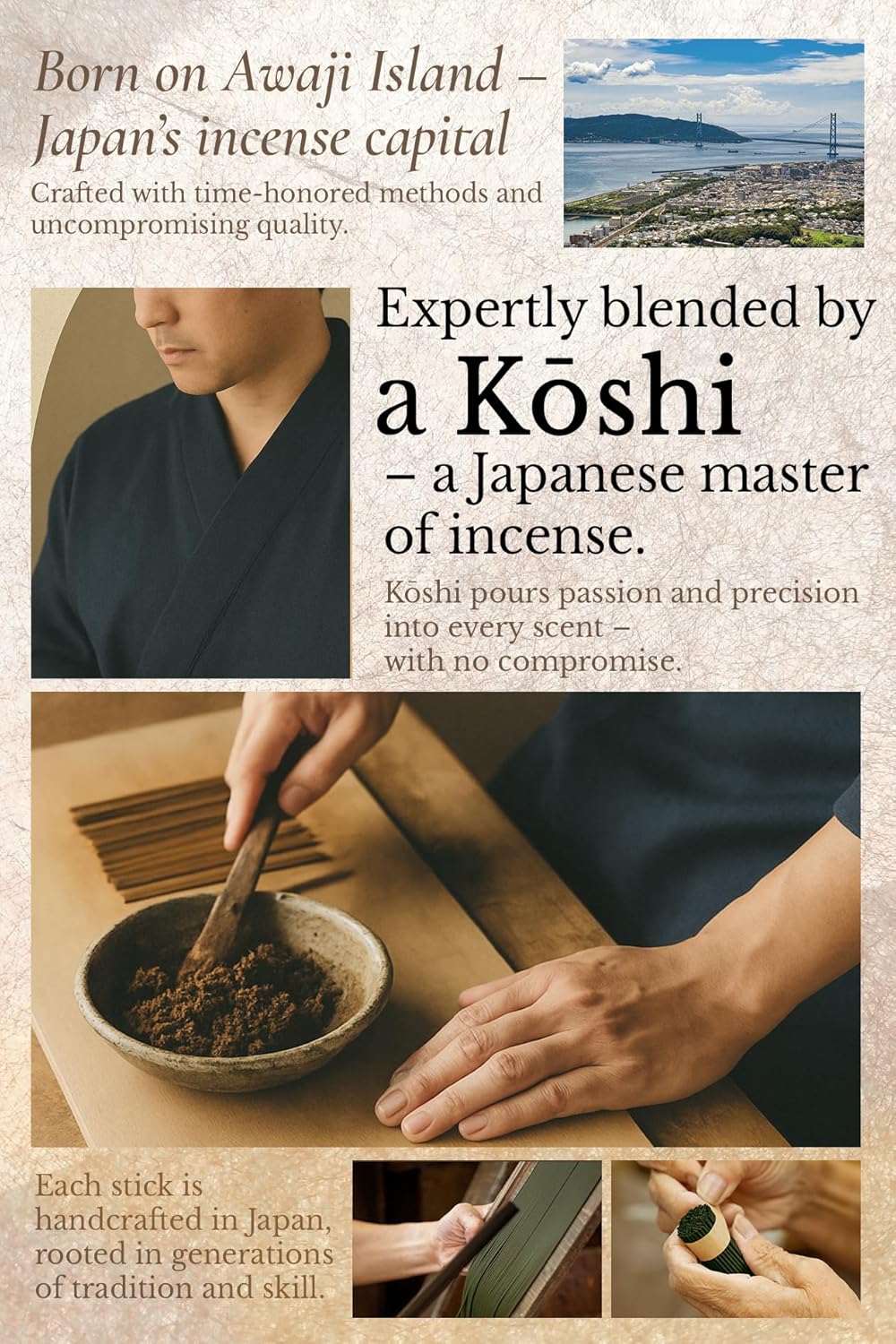 Luxury Japanese Incense Sticks 60pcs Calming Aromatherapy