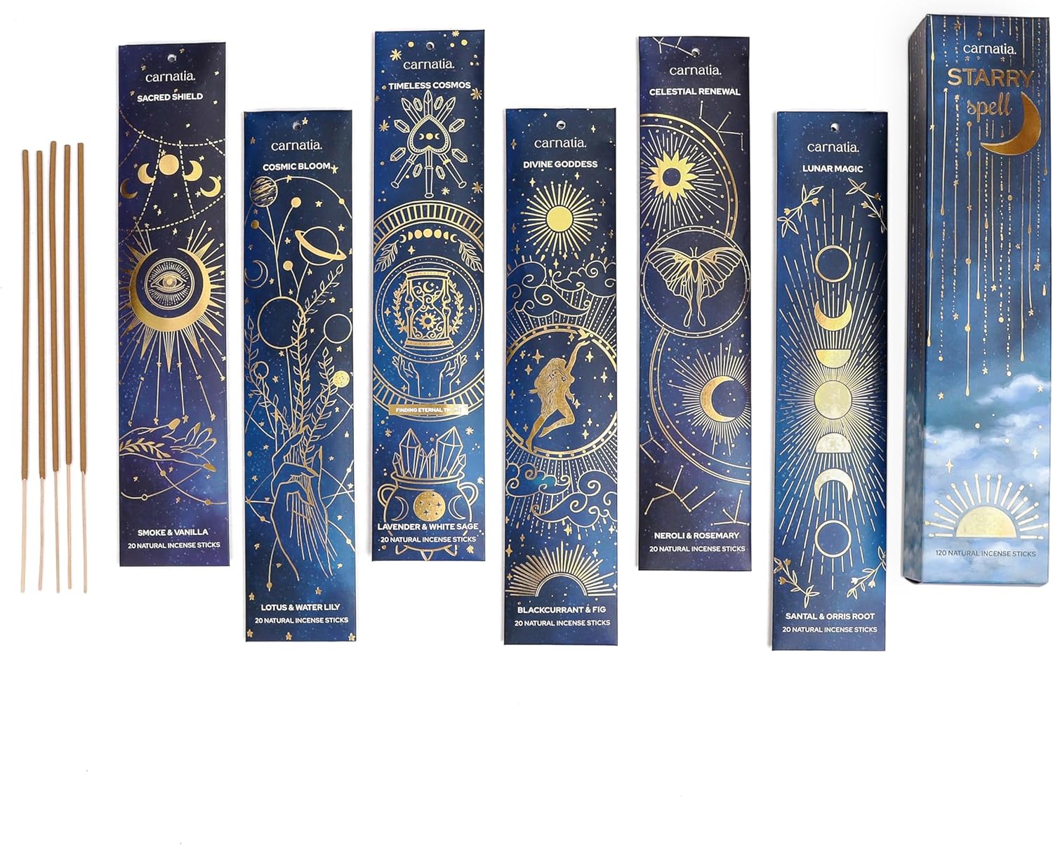 Carnatia Starry Spell Incense Sticks Set of 6