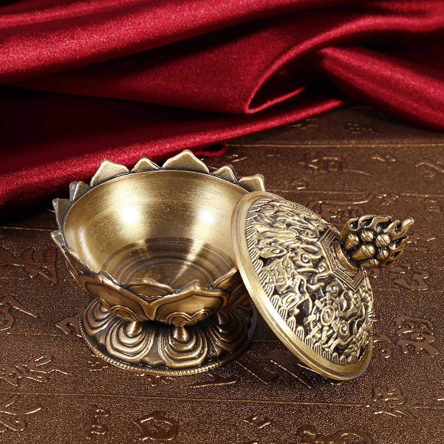 Kodrily Lotus Cone Incense Holder Mini Vintage Charcoal Burner