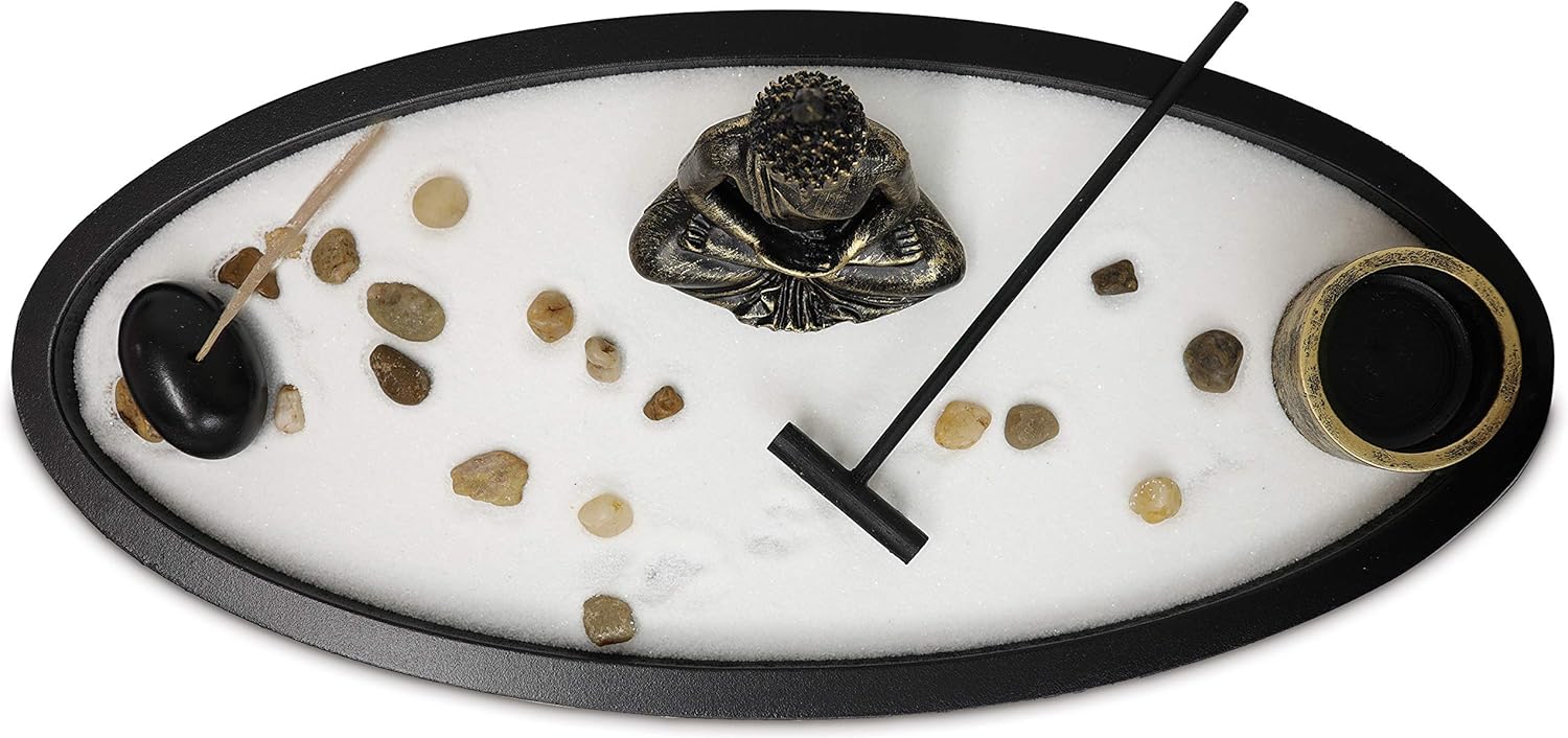 Basic Fundamentals Zen Garden Kit Decor for Home Office Desk