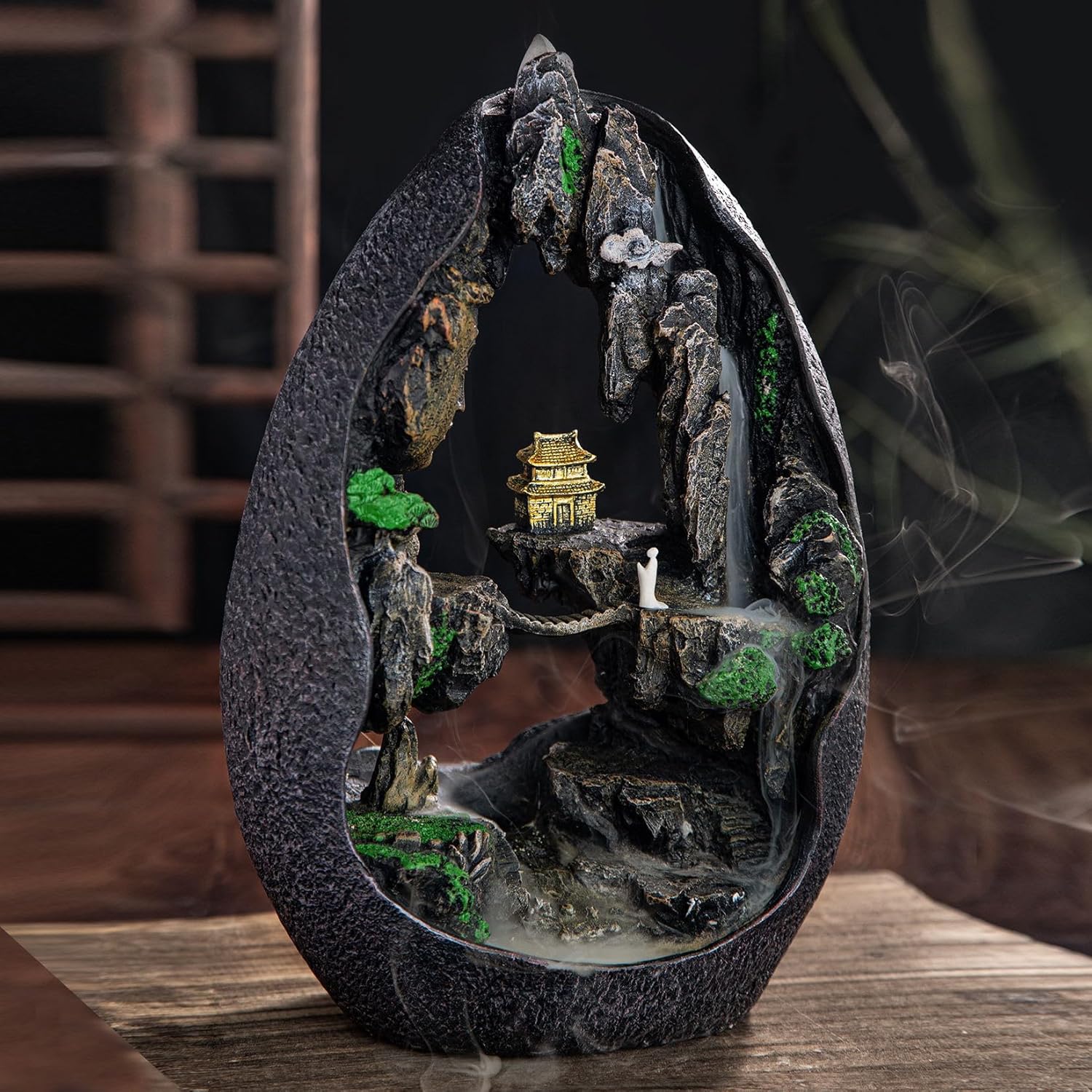Mountain Waterfall Incense Burner with 50 Cones