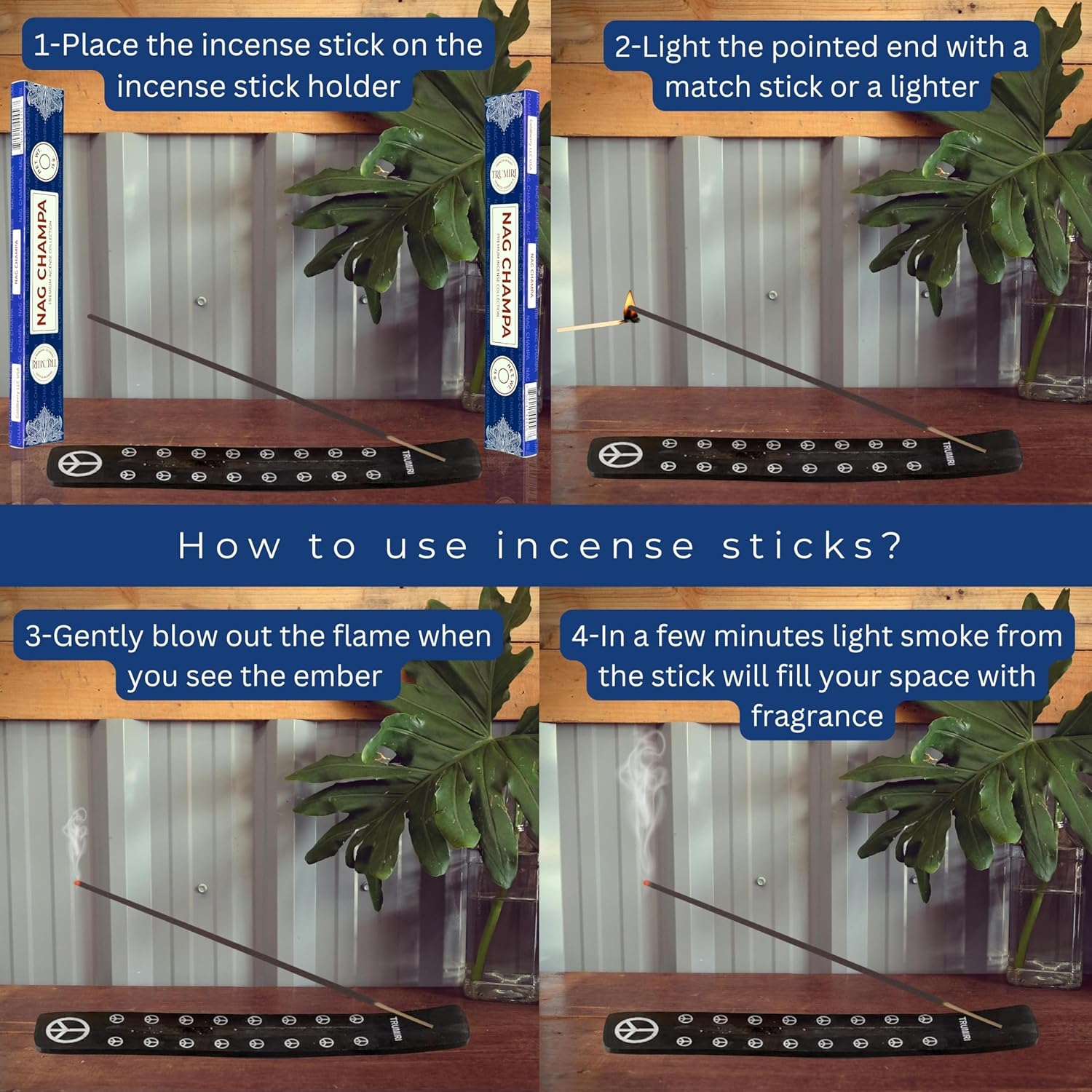 TRUMIRI Nag Champa Incense Sticks - 30 Sticks Dual Pack