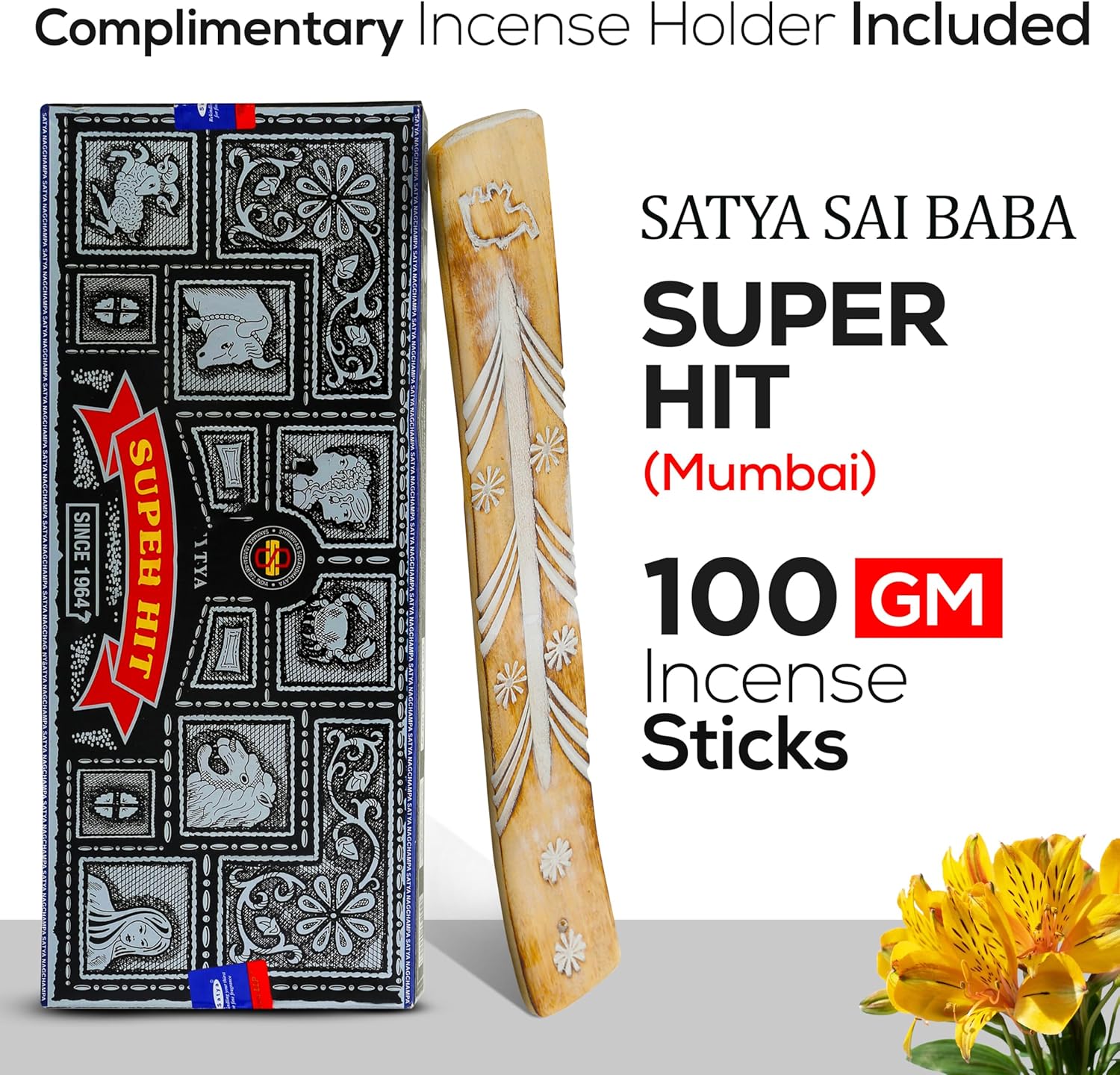 Satya Nag Champa Incense Sticks with Raajsee Holder