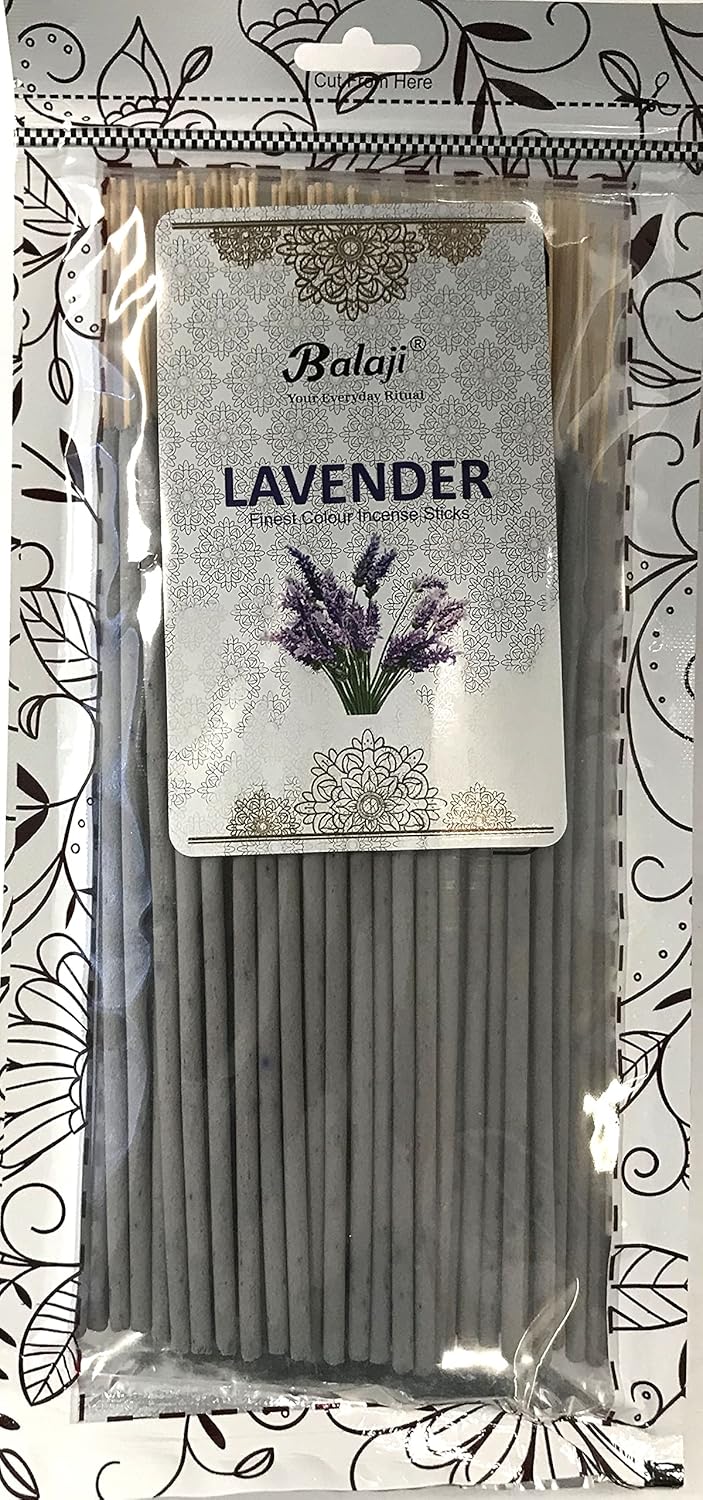 Balaji Finest Colour Incense Sticks Lavender 145 Grams Pack