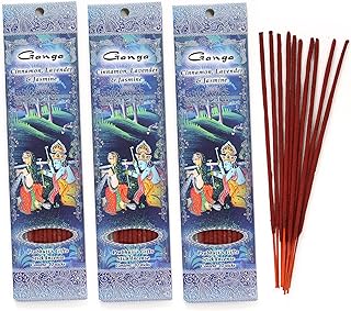 Ganga Hand-Rolled Spiritual Incense Sticks - 3 Packs of 10 Sticks