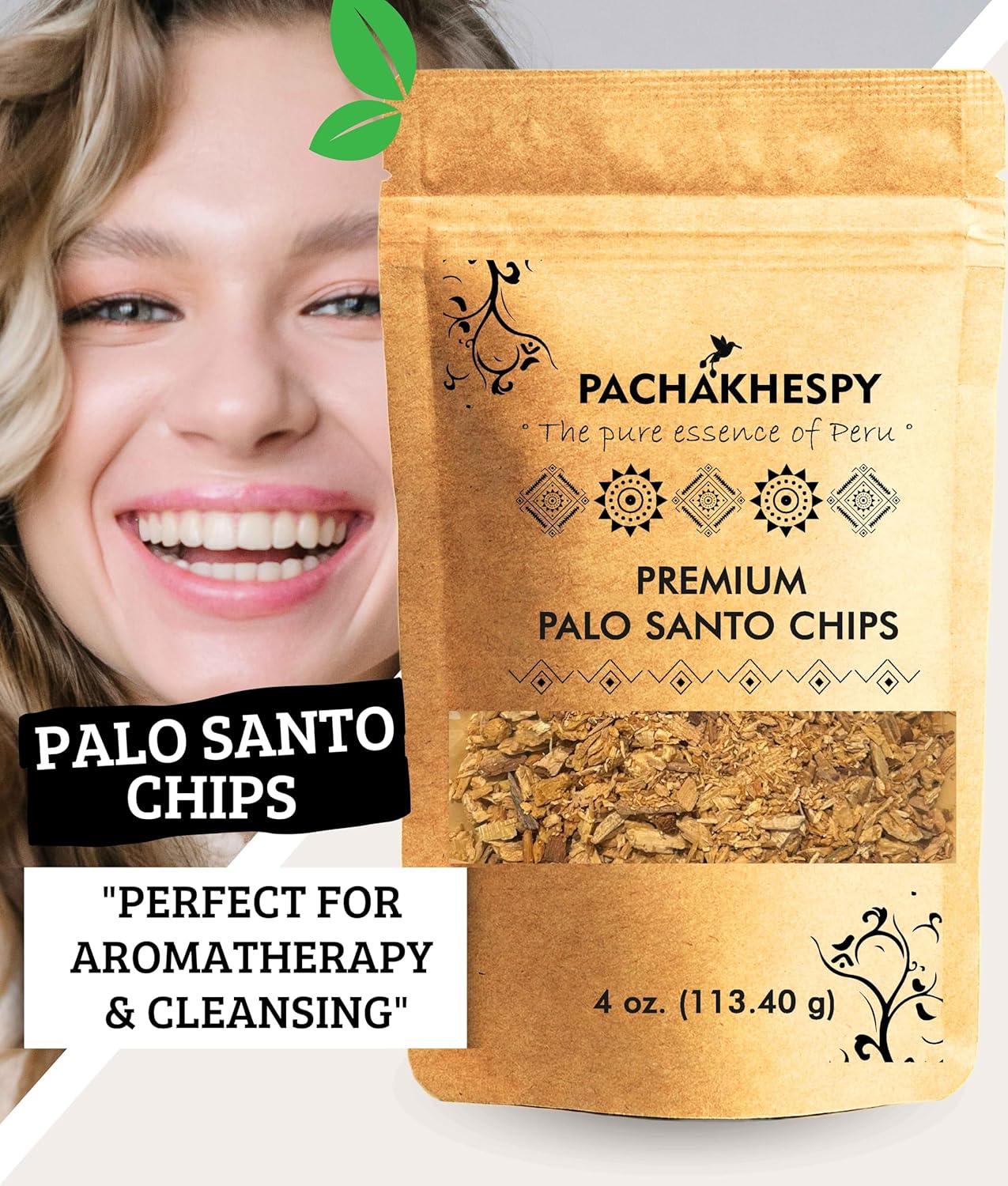PACHAKHESPY Palo Santo Incense Chips 4 oz Natural