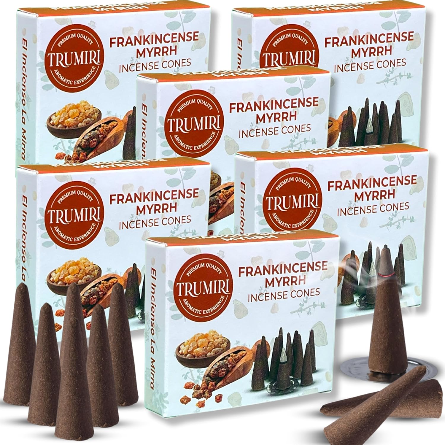 Frankincense Myrrh Incense Cones - 60 Pack