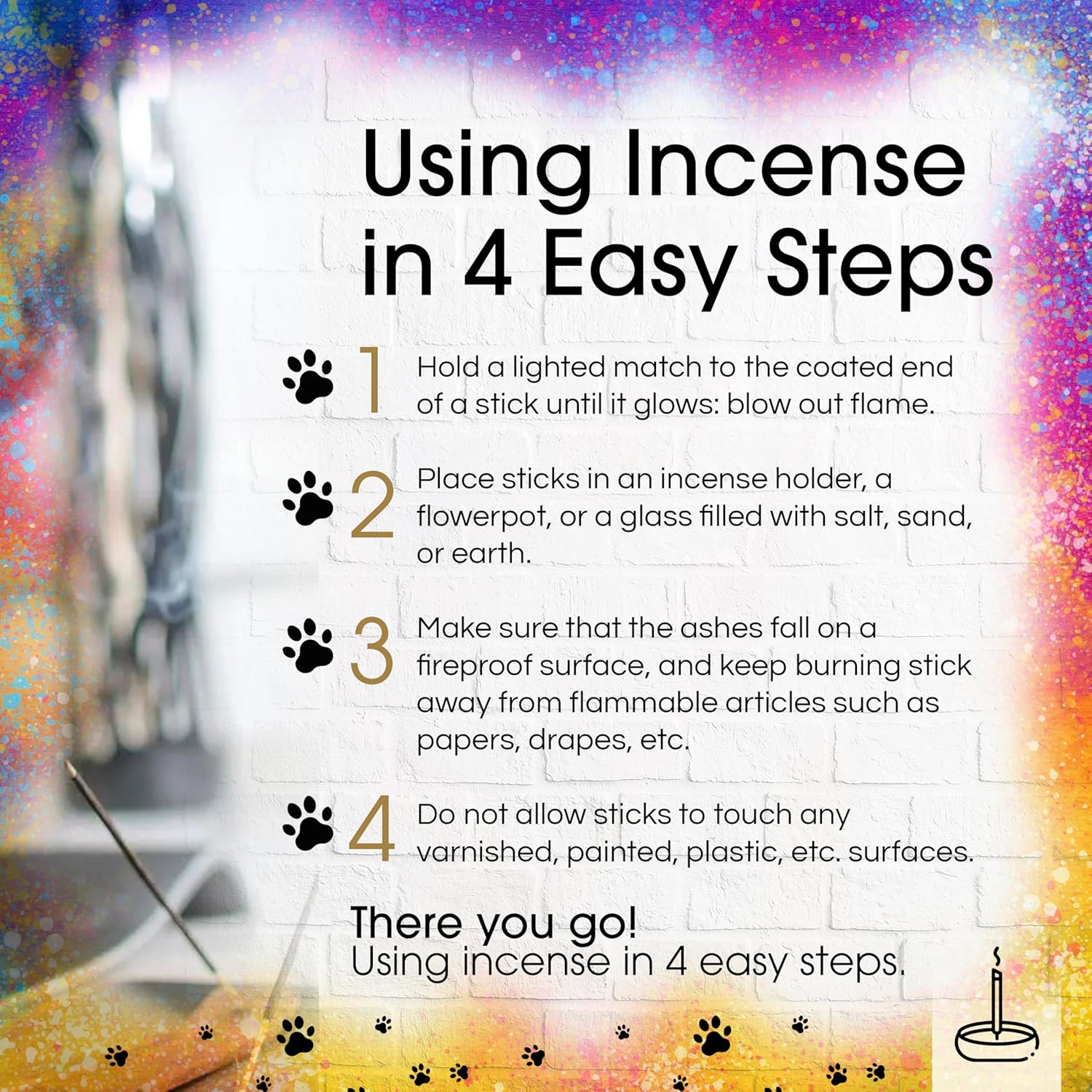 Gonesh Best Friends Incense Sticks Variety Pack - 3 Pack of 30 Non-Toxic 10 Inch