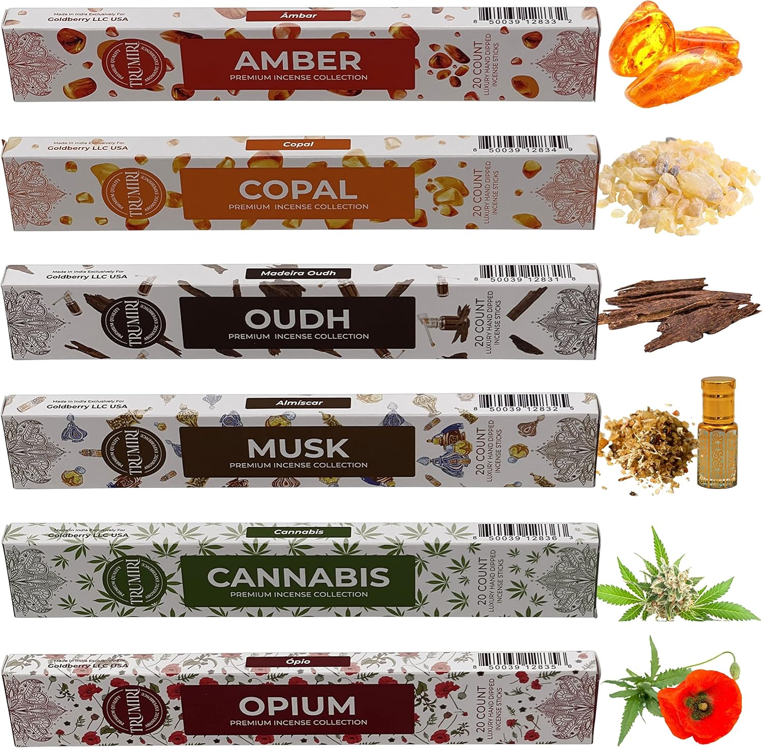 Exotic Incense Sticks Variety Pack - 120 Incense Sticks