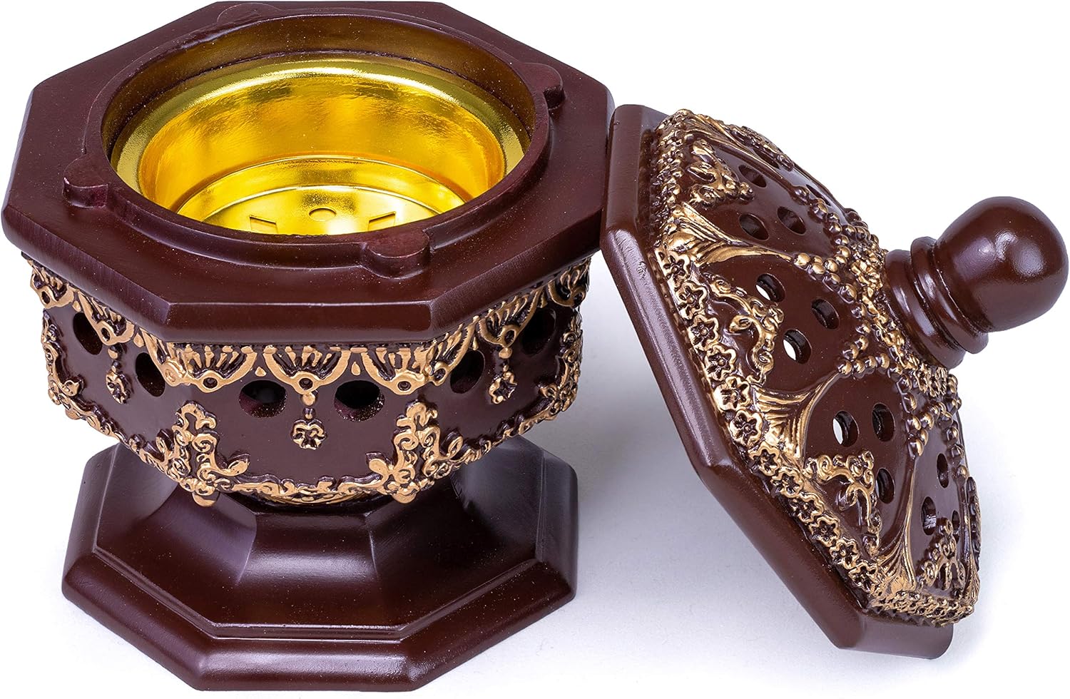 AM Lux Octagon Incense Burner - Bakhoor Cone Holder
