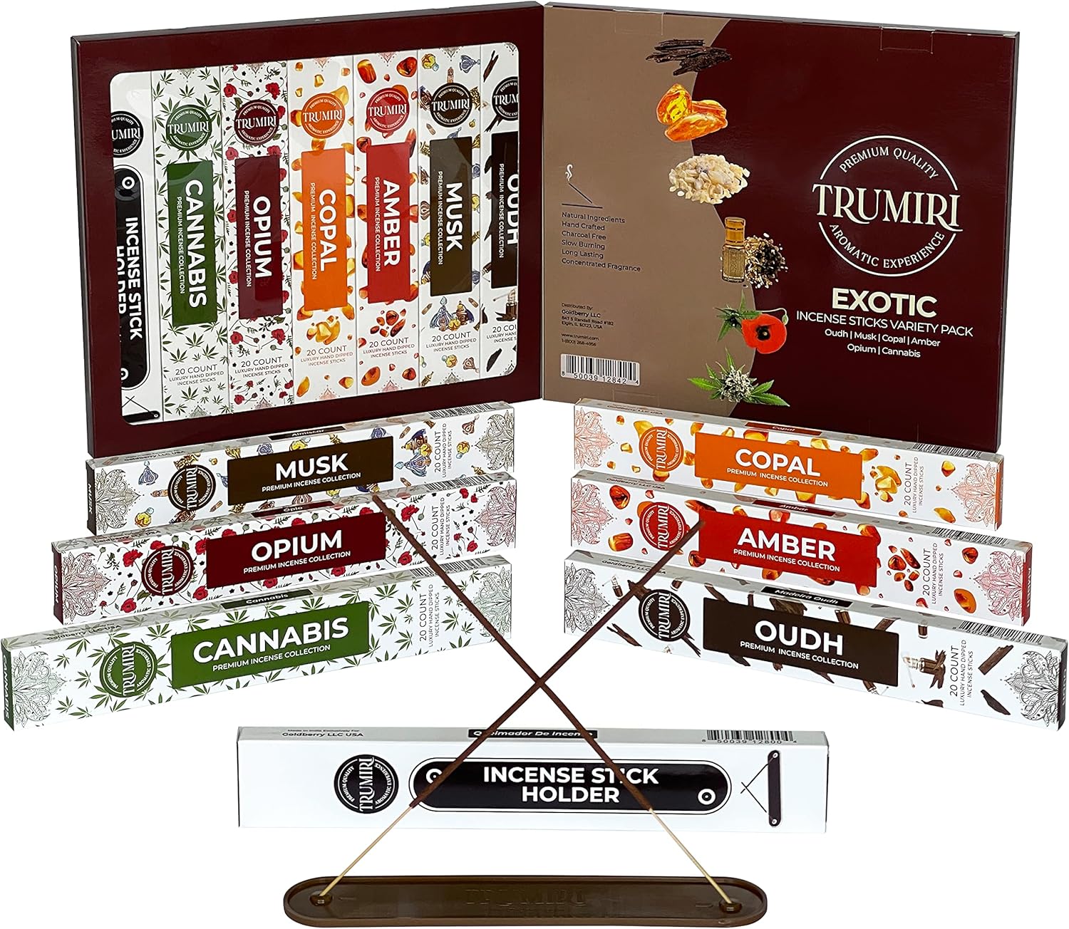 Exotic Incense Sticks Variety Pack - 120 Incense Sticks