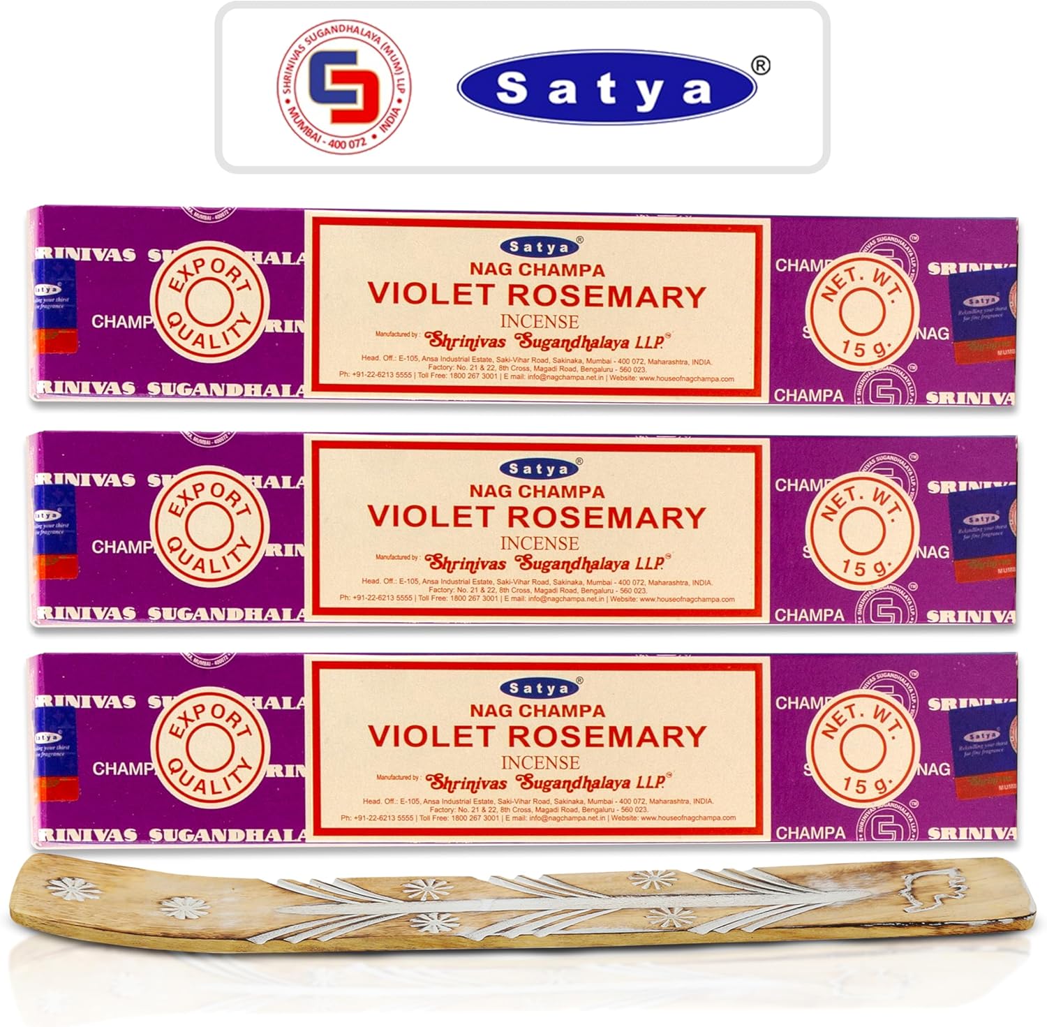 Satya Sai Baba Incense Sticks - 45g Pack with Holder