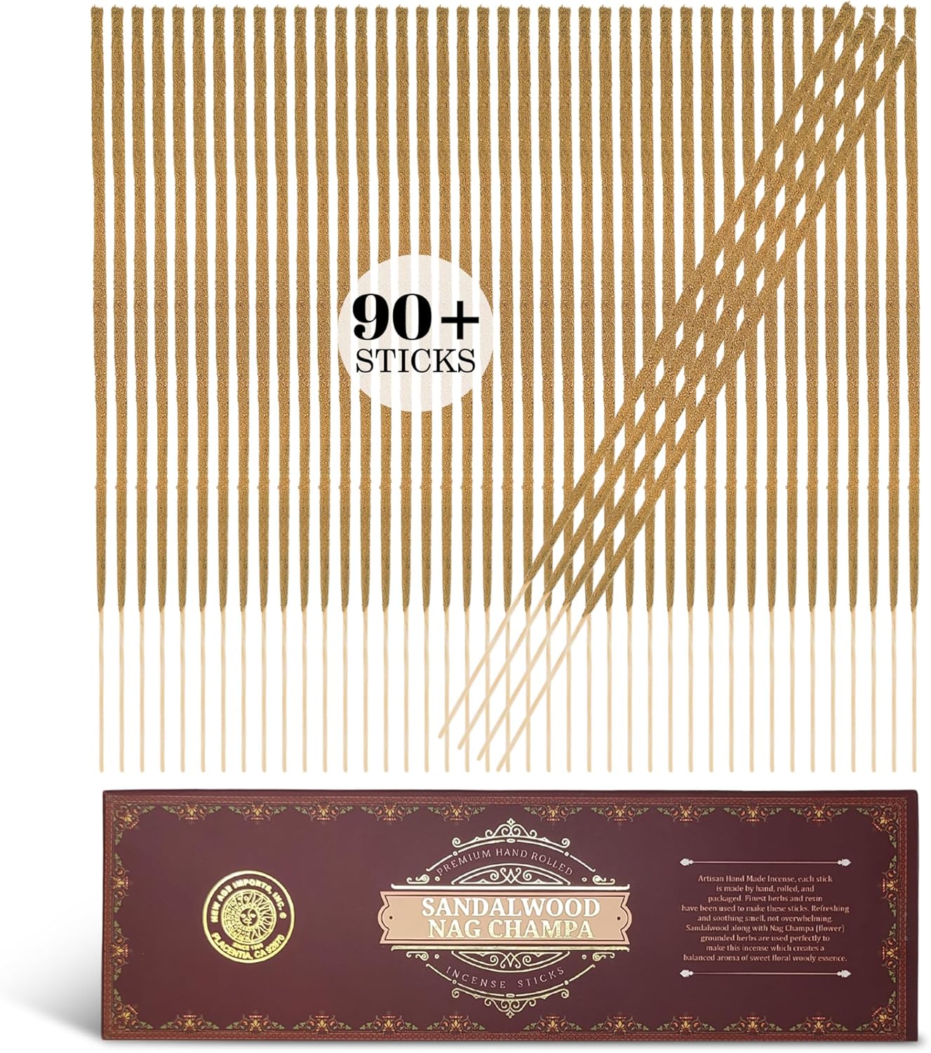 Premium Sandalwood Nag Champa Incense Sticks 90-100 pcs Pack