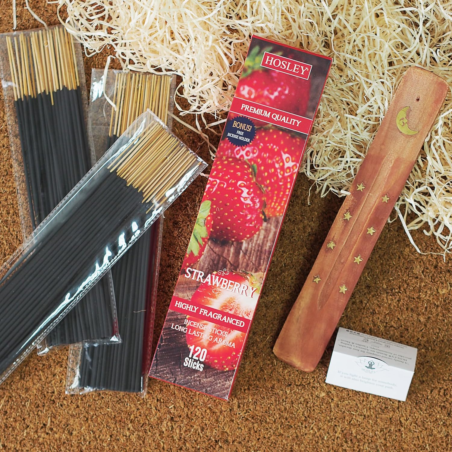 Hosley 120 Pack Strawberry Incense Sticks