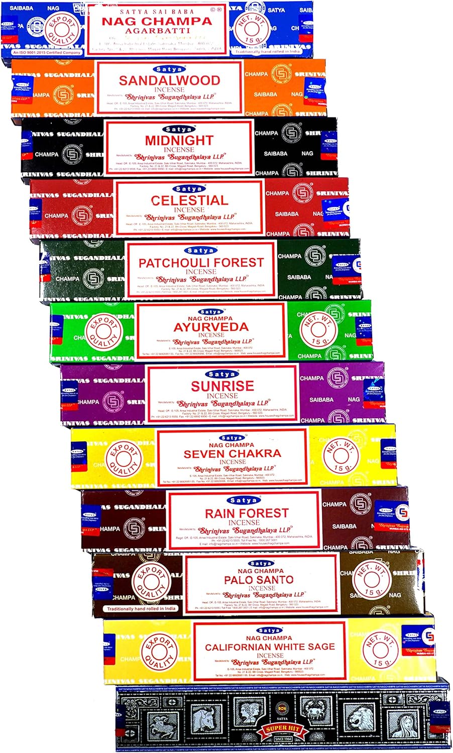 Satya Original Oriental Series Premium Incense Set 12 pcs