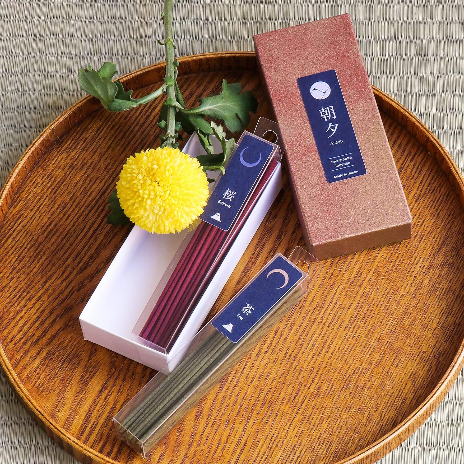 Asayu Japan 2-in-1 Low Smoke Incense Sticks Set