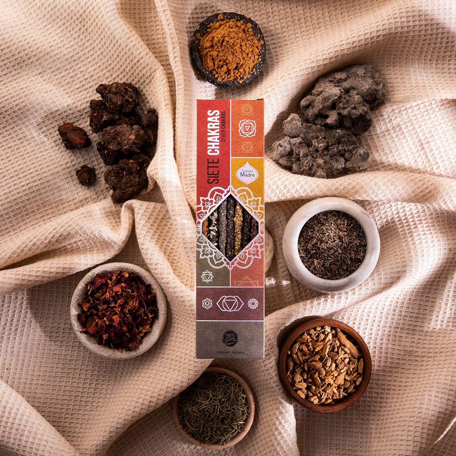 7 Chakras Fine Incense Sticks Handcrafted Vegan Eco