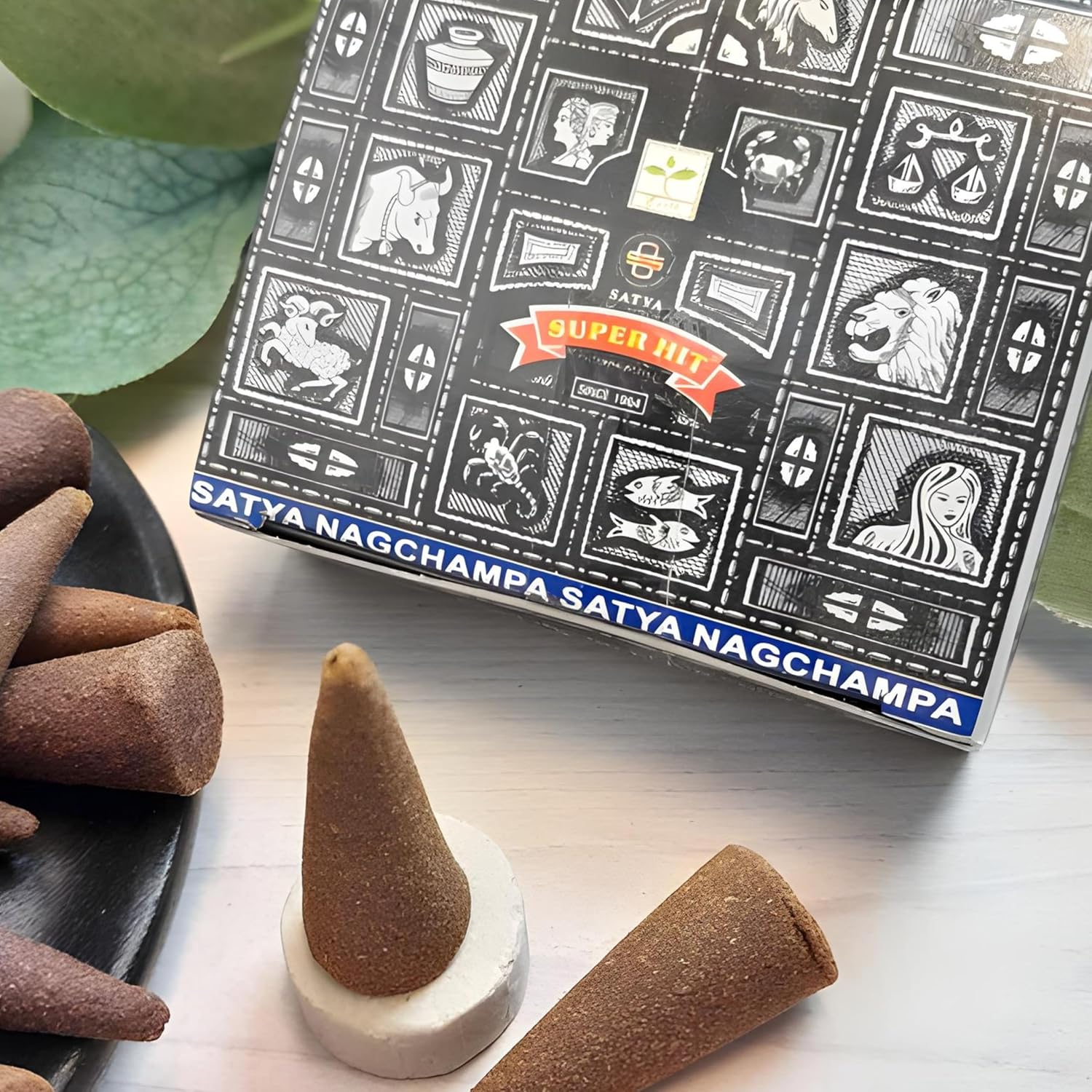 Nag Champa Satya Sai Baba Temple Incense Cones Carton 12 Box