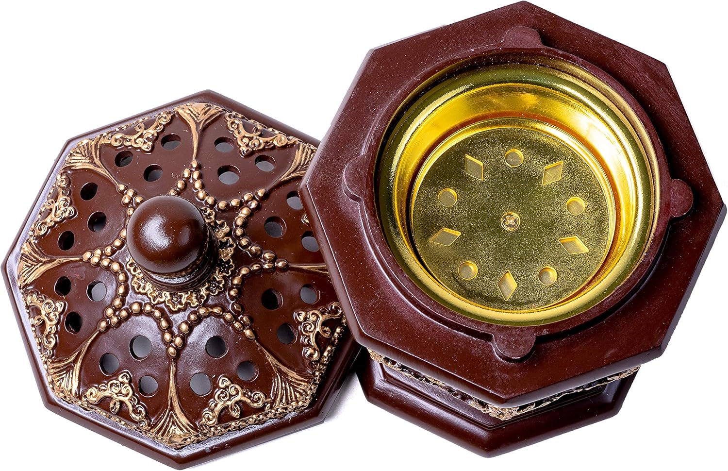 AM Lux Octagon Incense Burner - Bakhoor Cone Holder