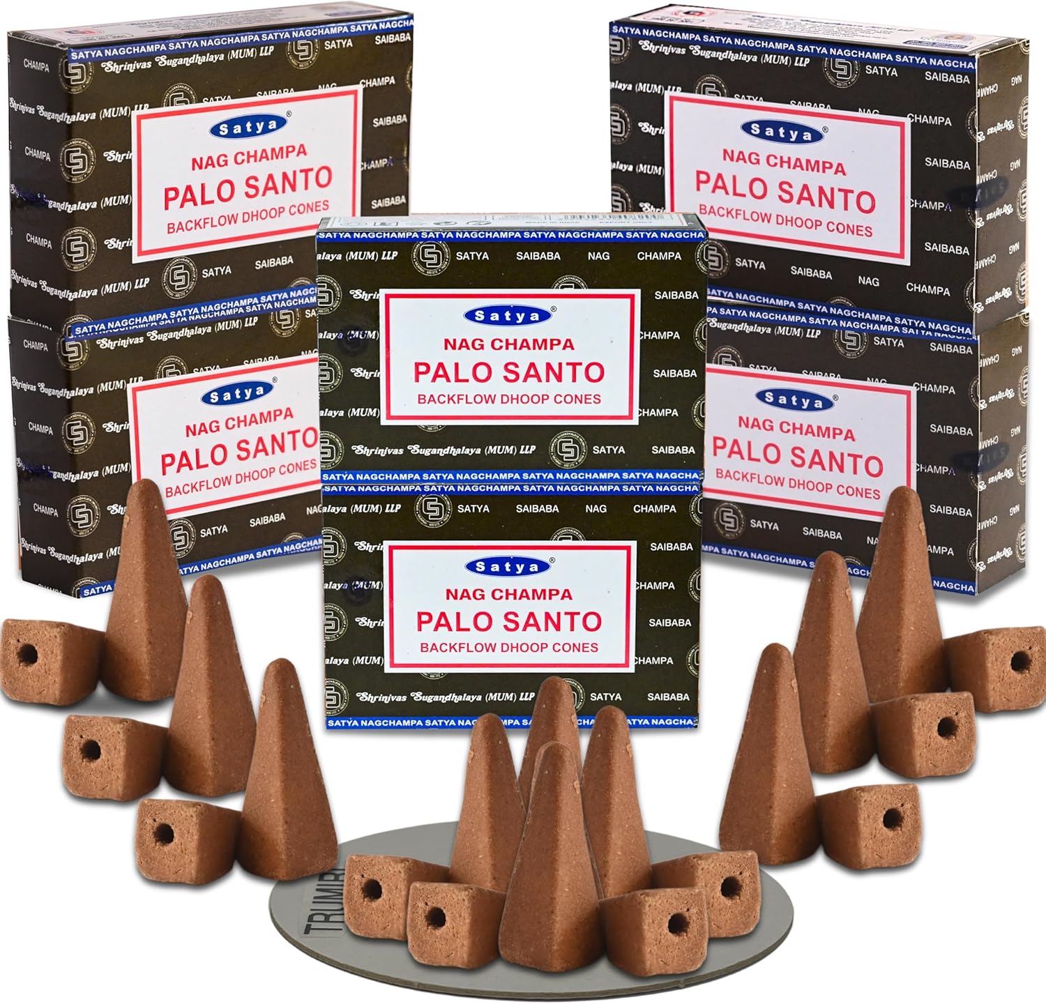 Palo Santo Backflow Incense Cones Pack of 6