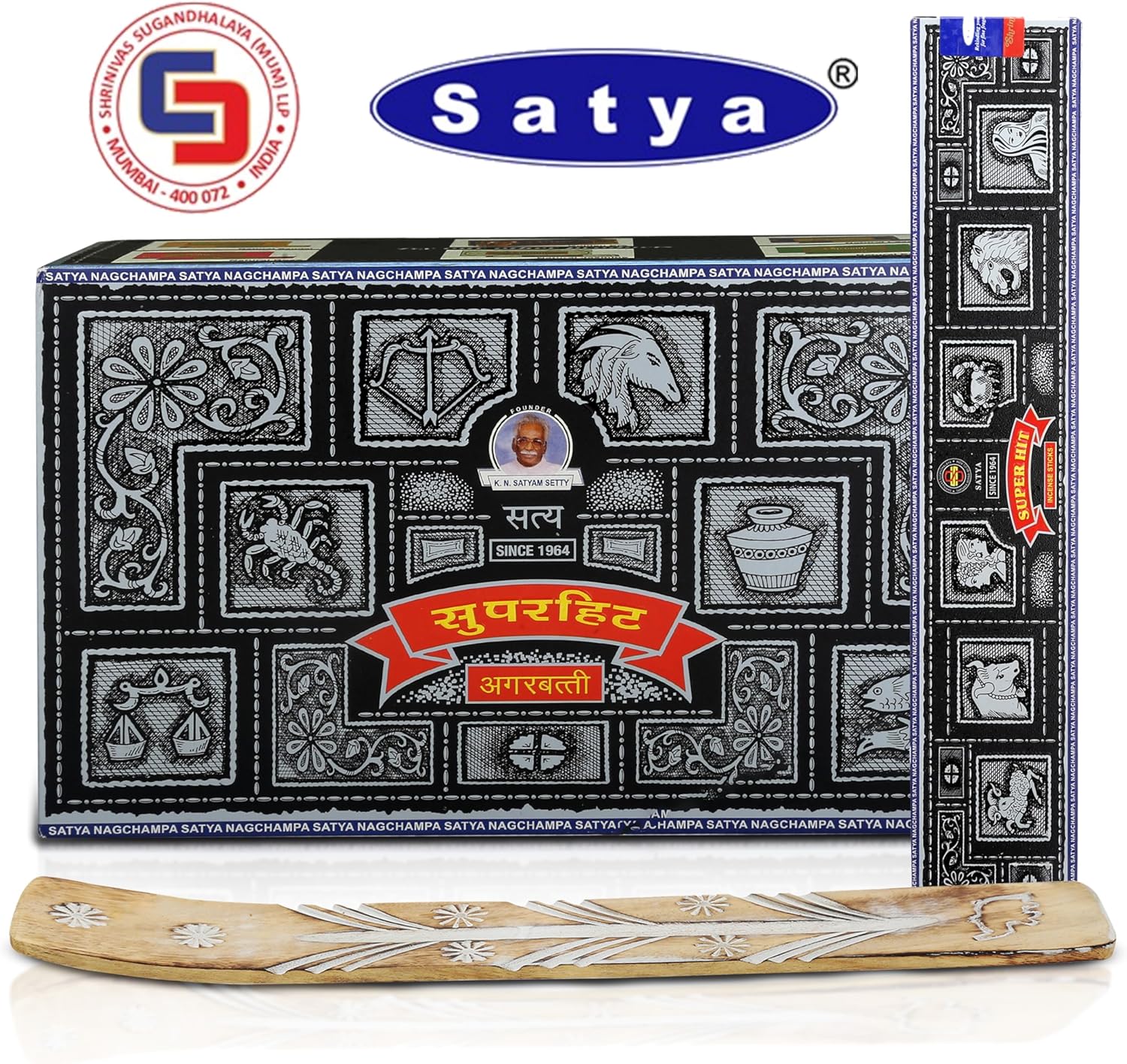 Satya Super Hit Incense Sticks 15gmx12 with Raajsee Holder