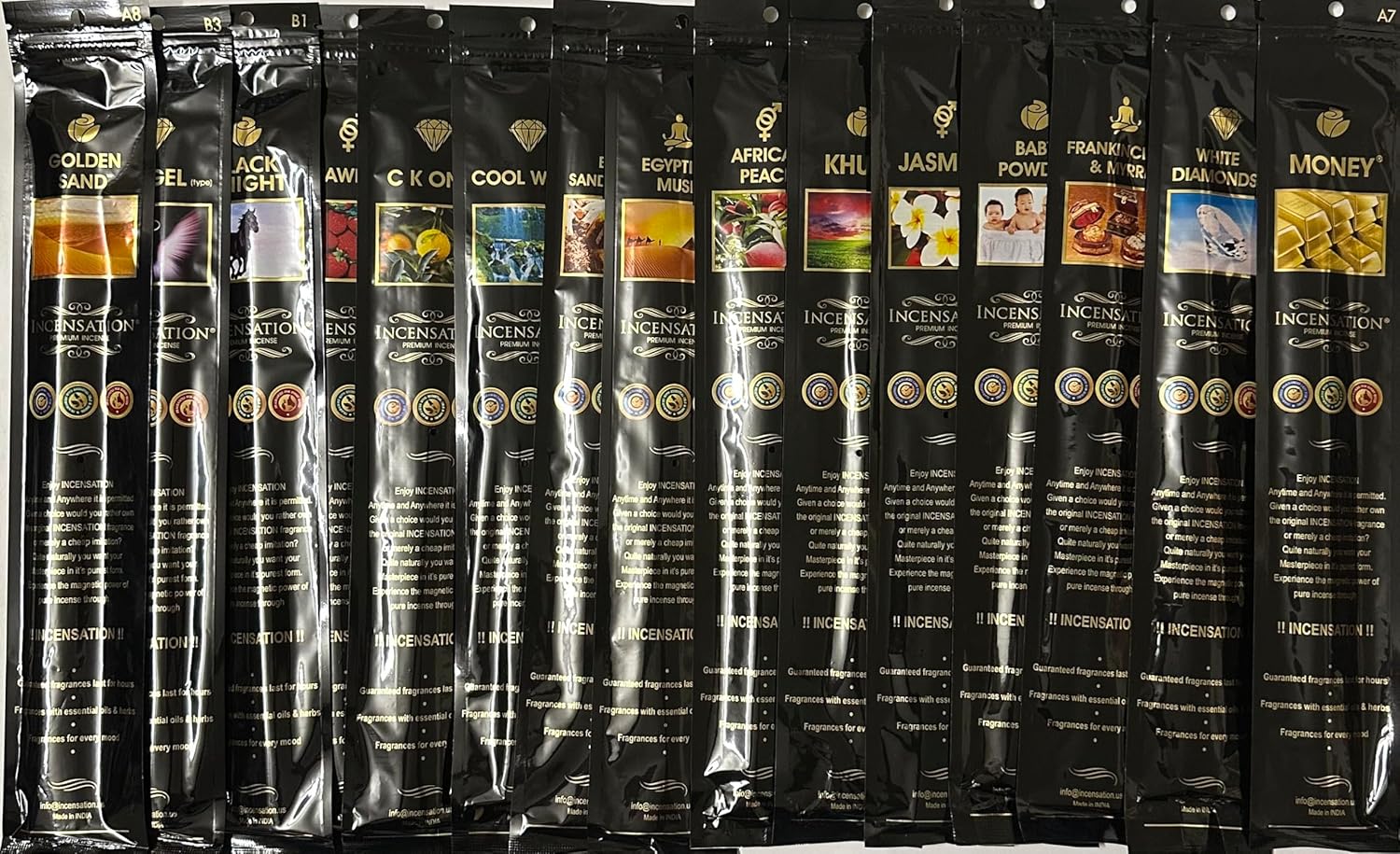 Incensation Assorted Incense Sticks Pack of 15