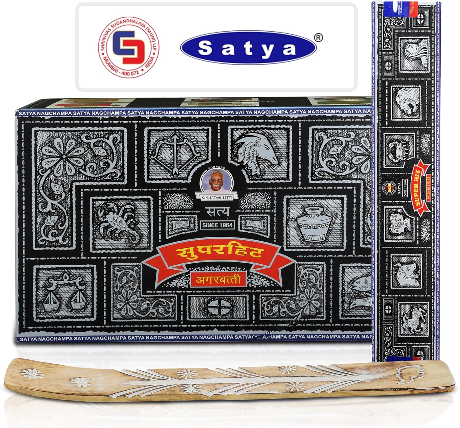 Satya Super Hit Incense Sticks 15gmx12 with Raajsee Holder