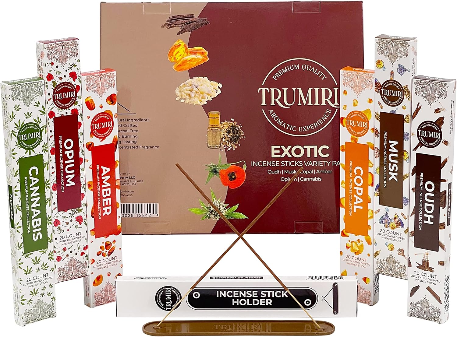 Exotic Incense Sticks Variety Pack - 120 Incense Sticks