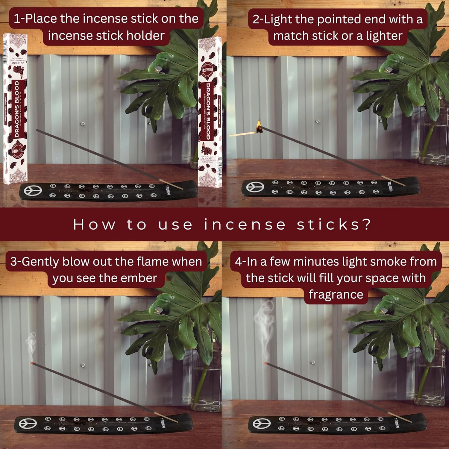 Dragons Blood Incense Sticks for Protection - 40 Sticks in Dual Pack