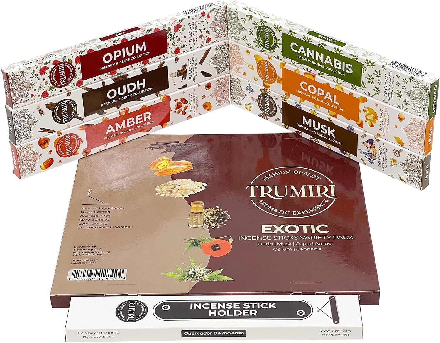 Exotic Incense Sticks Variety Pack - 120 Incense Sticks