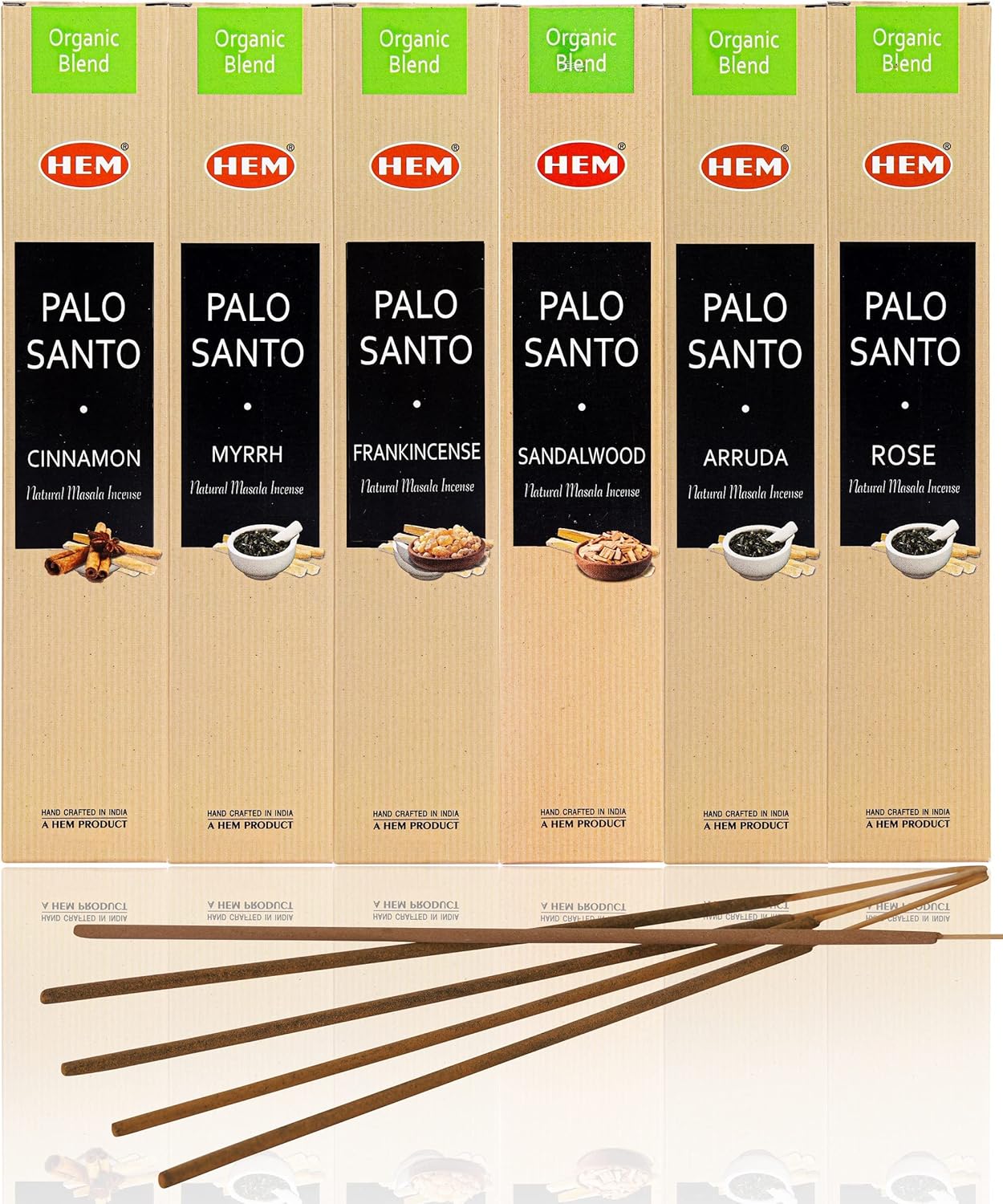 HEM Assorted Incense Sticks 6 Packs - Aromatherapy for Air Purifier Meditation and Relaxation