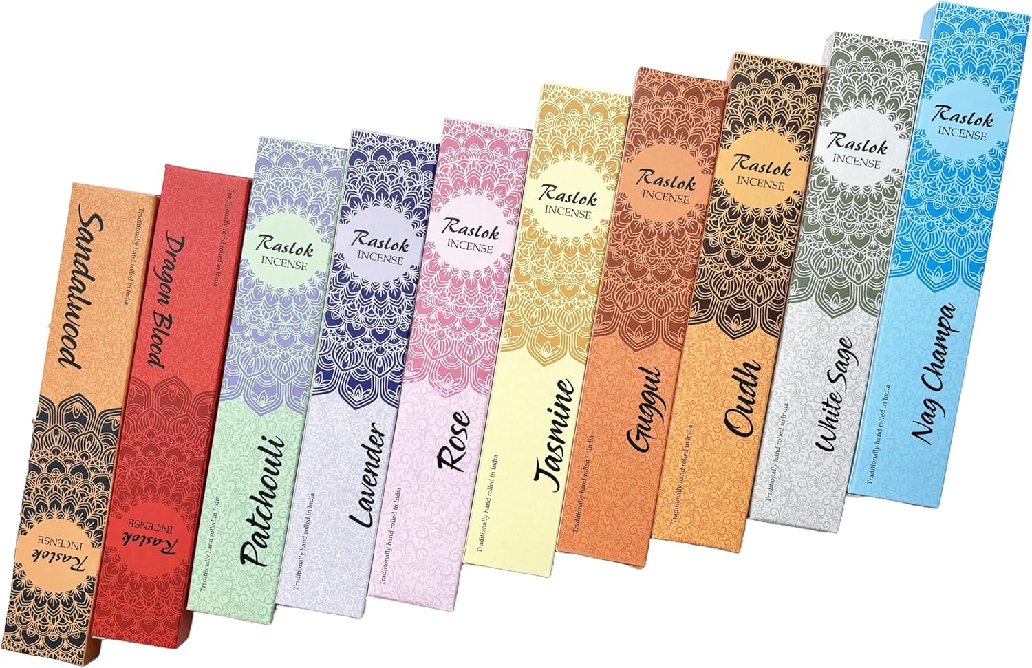 Raslok Natural Incense Sticks Pack of 10 Mixed Scents