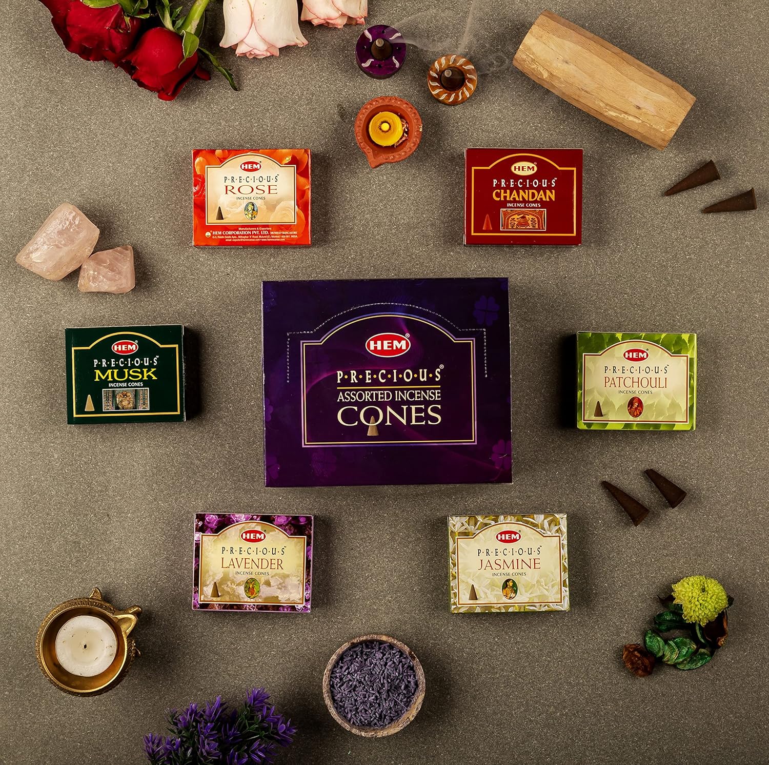 Precious Series Assortment 12 Boxes 6 Scents HEM Incense